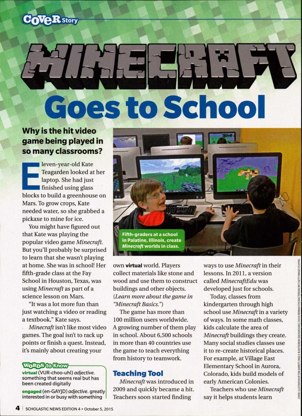 Minecraft Goes To School