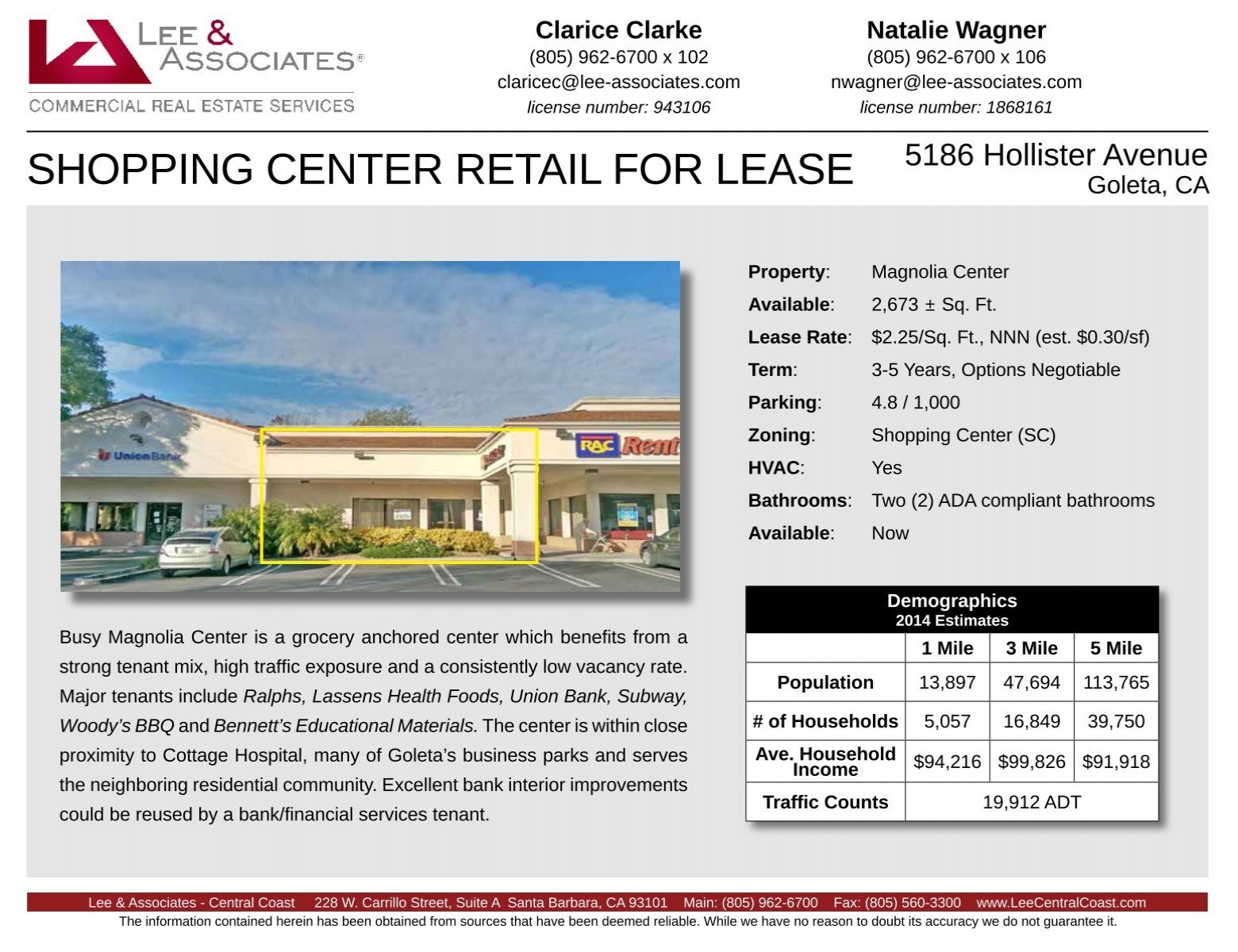 Shopping center Retail For Lease
