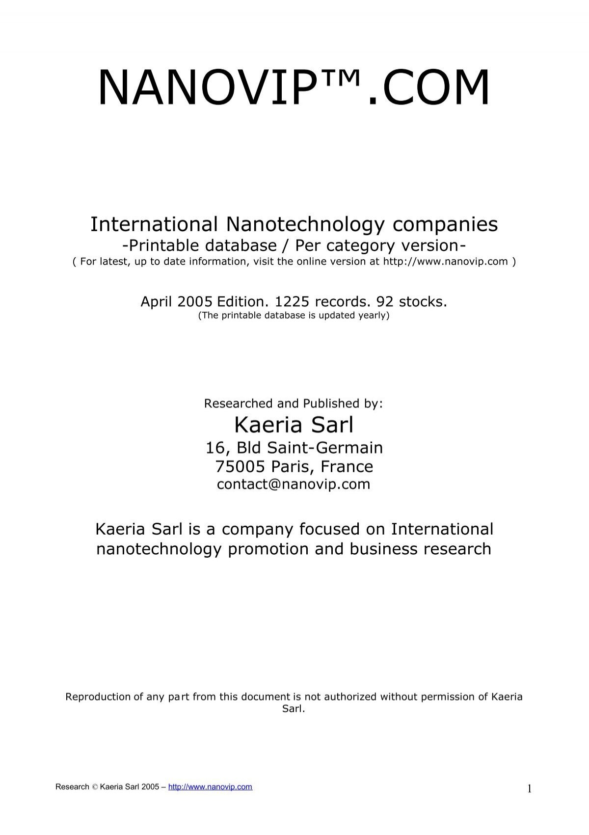 Nanovip Com International Association Of Nanotechnology