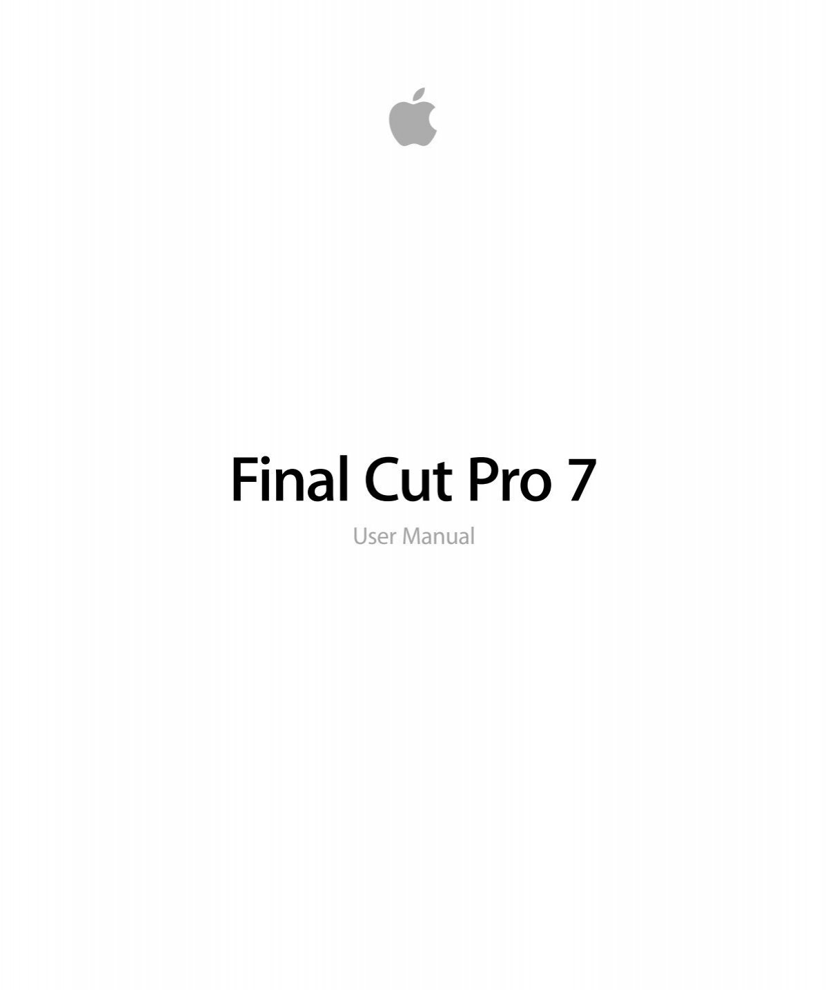 final cut pro 7 manual pdf free download