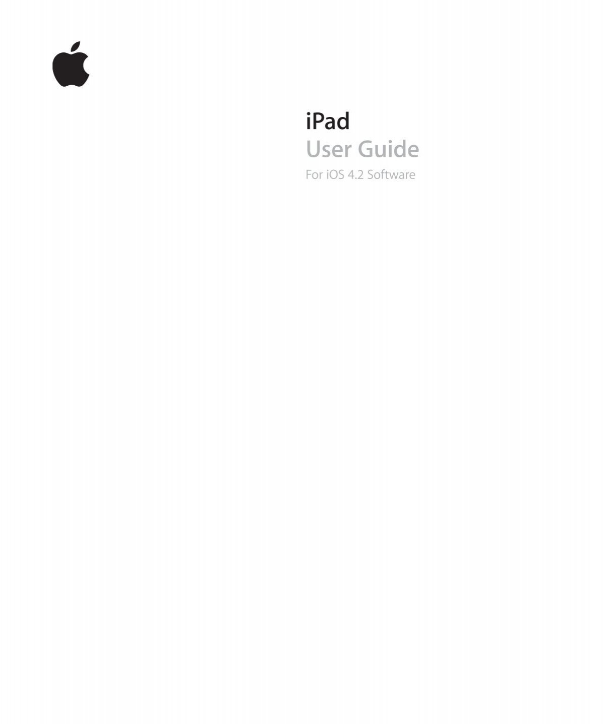 Apple Ipad User Guide For Ios 4 2