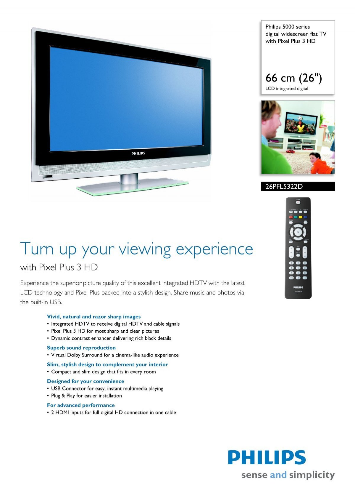 Philips Digital Widescreen Flat Tv Leaflet Aen 9770