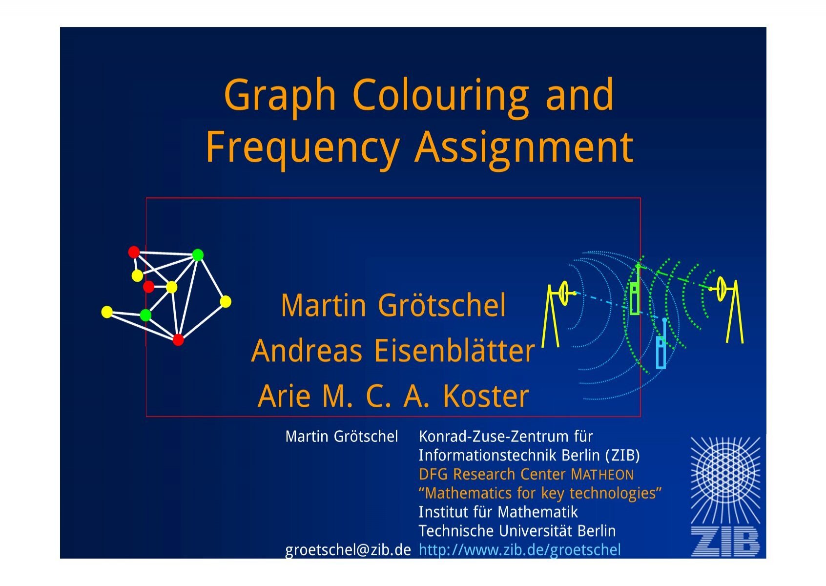 Pdf Slides Of Graph Colouring And Frequency Assignment Zib