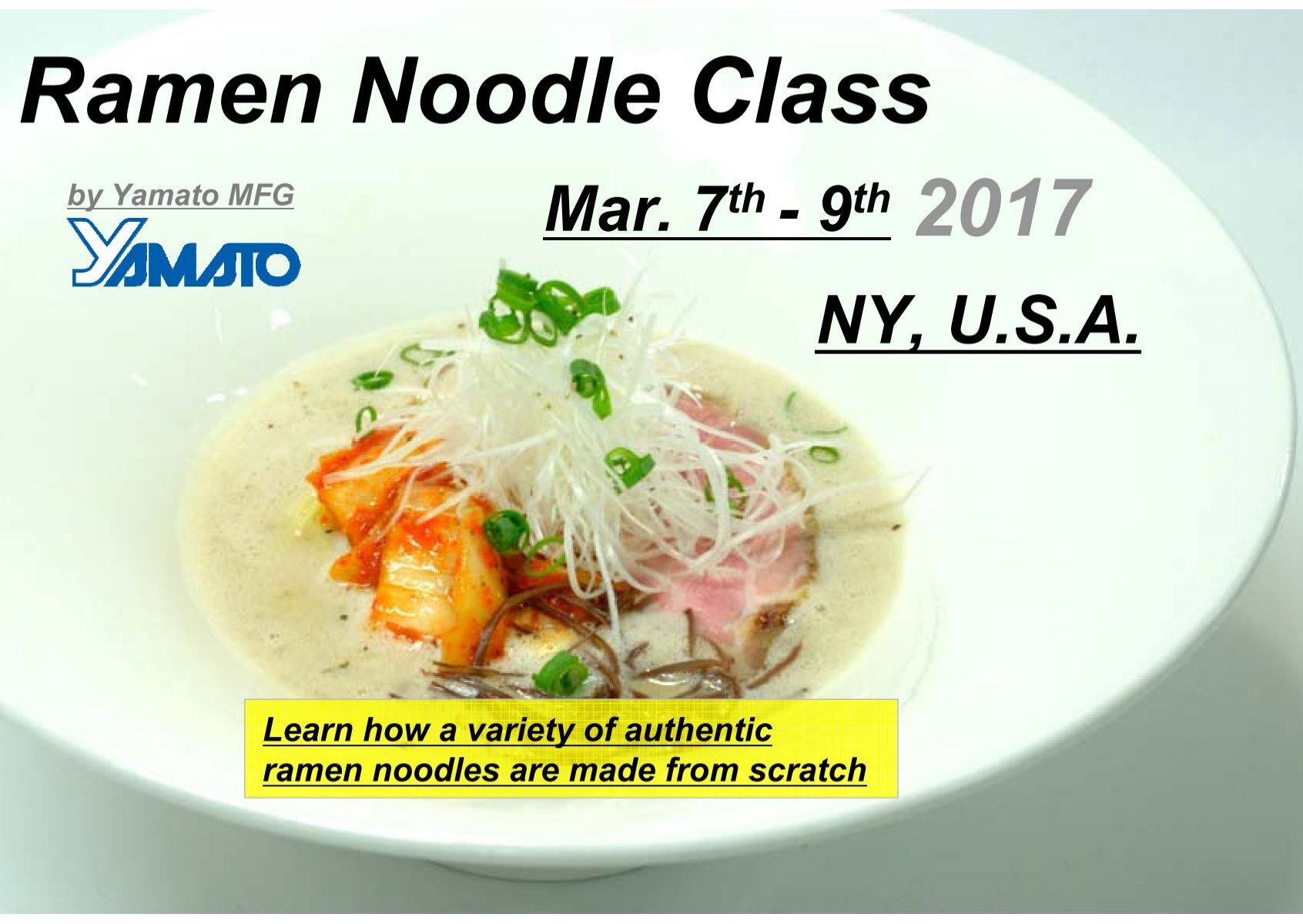 Ramen Noodle Making Machine - 3 Hour Class - KORIN