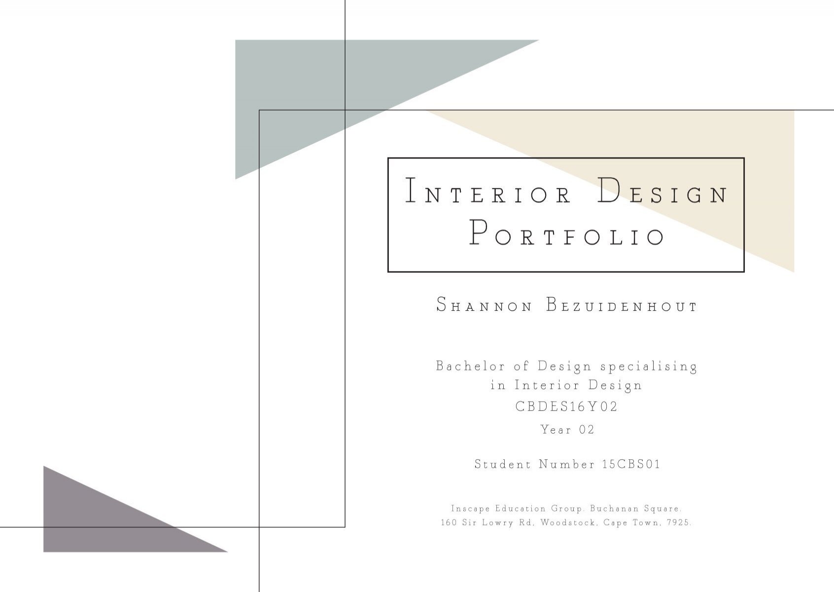 interior design student portfolio