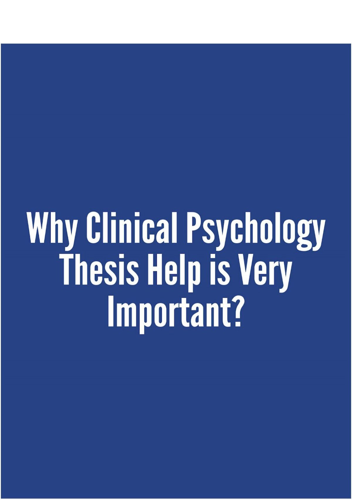 clinical psychology thesis