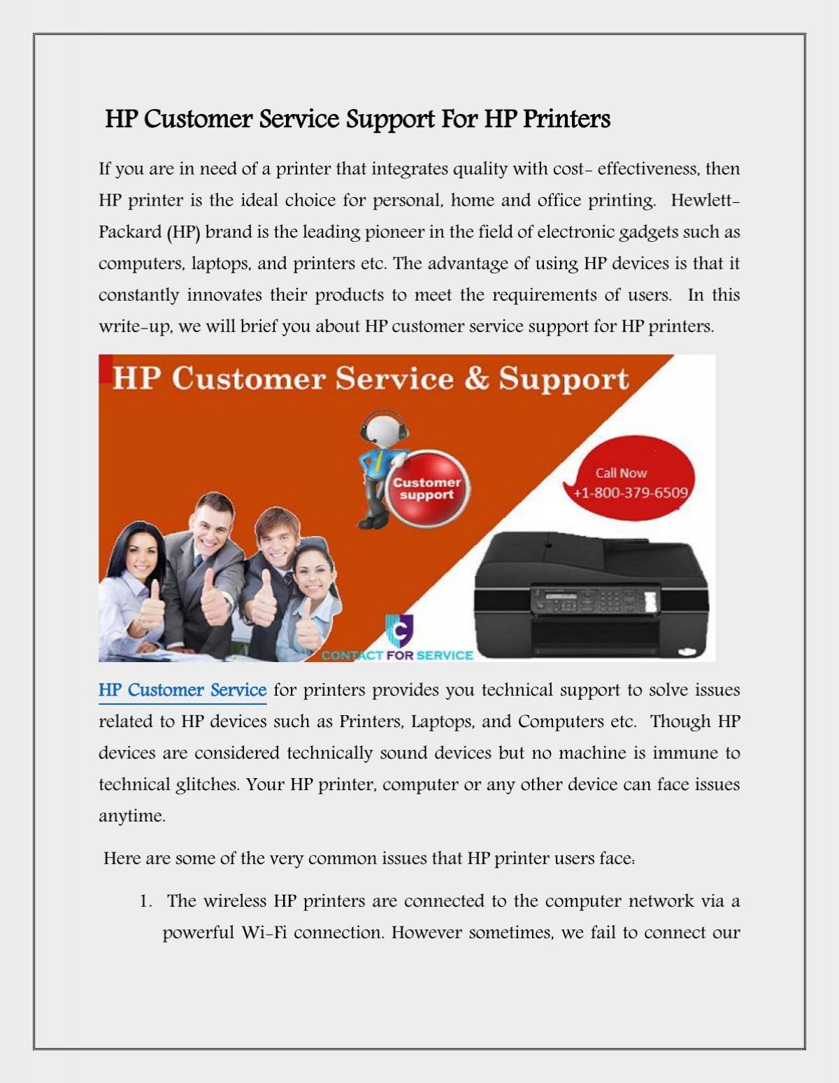 Hp Customer Service Support For Hp Printers