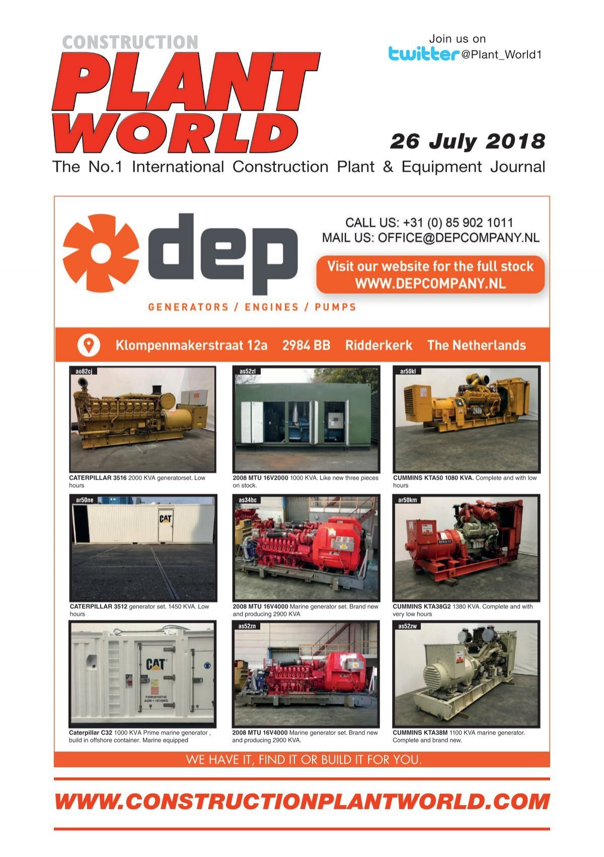 Construction Plant World 26th July 2018
