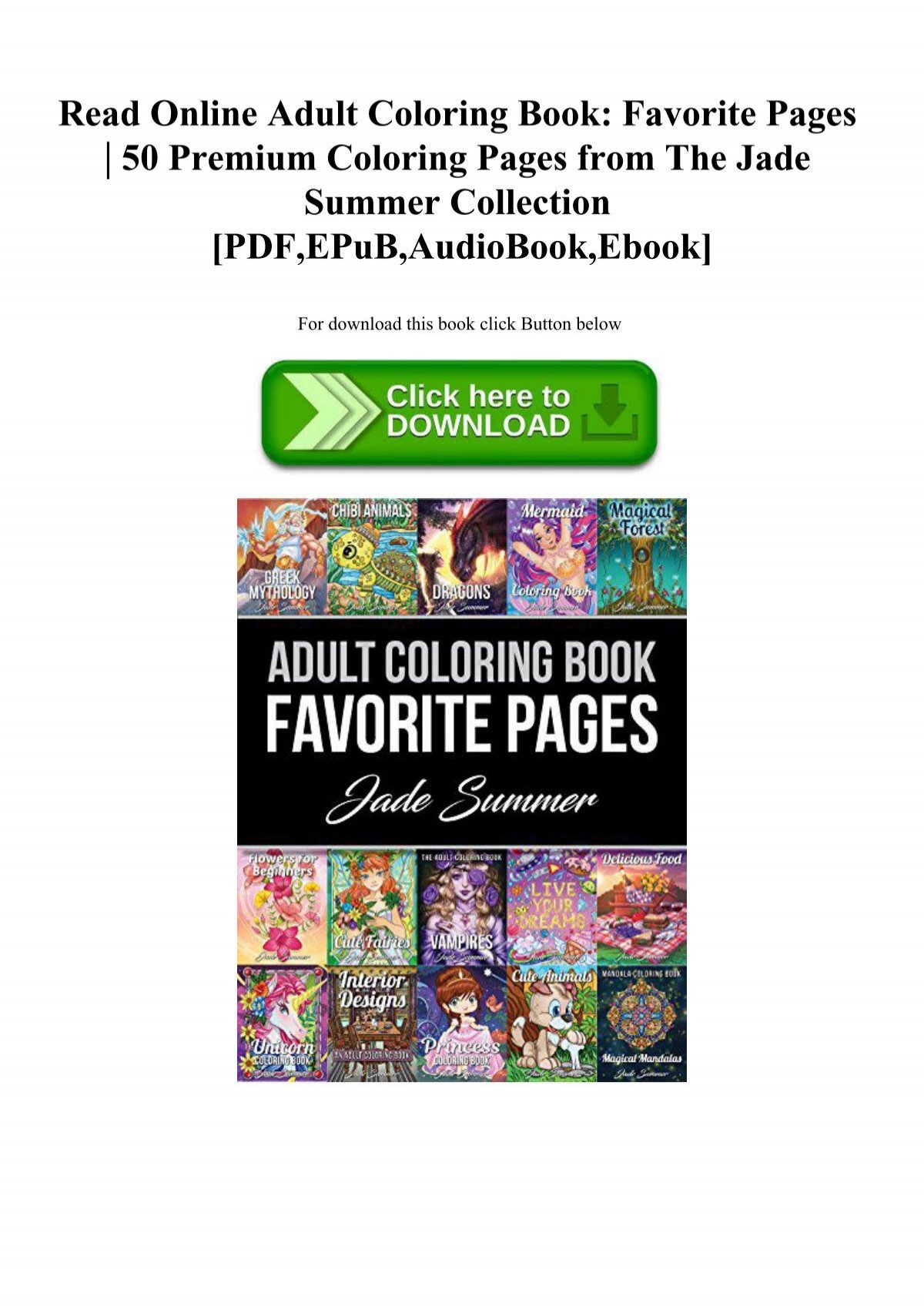 read online adult coloring book favorite pages 50 premium