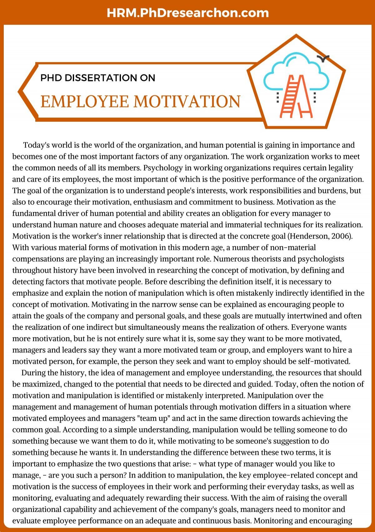 sample thesis on employee motivation