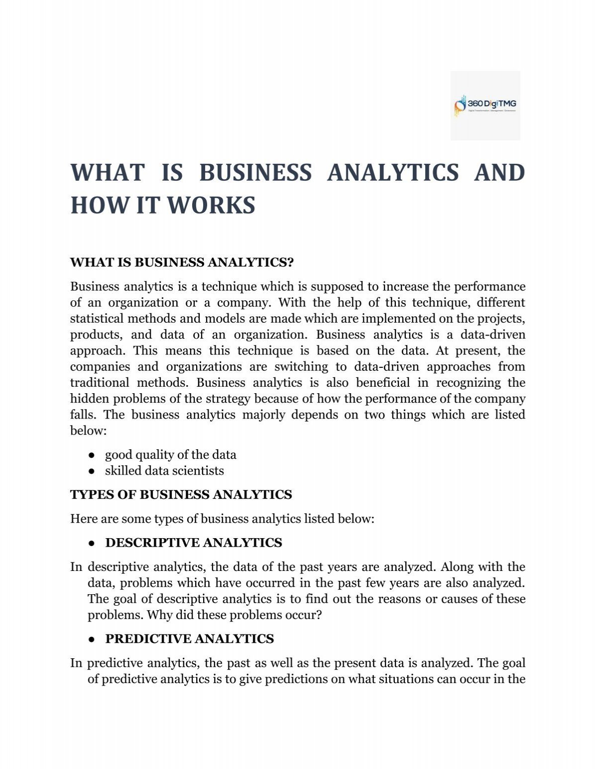 thesis on business analytics