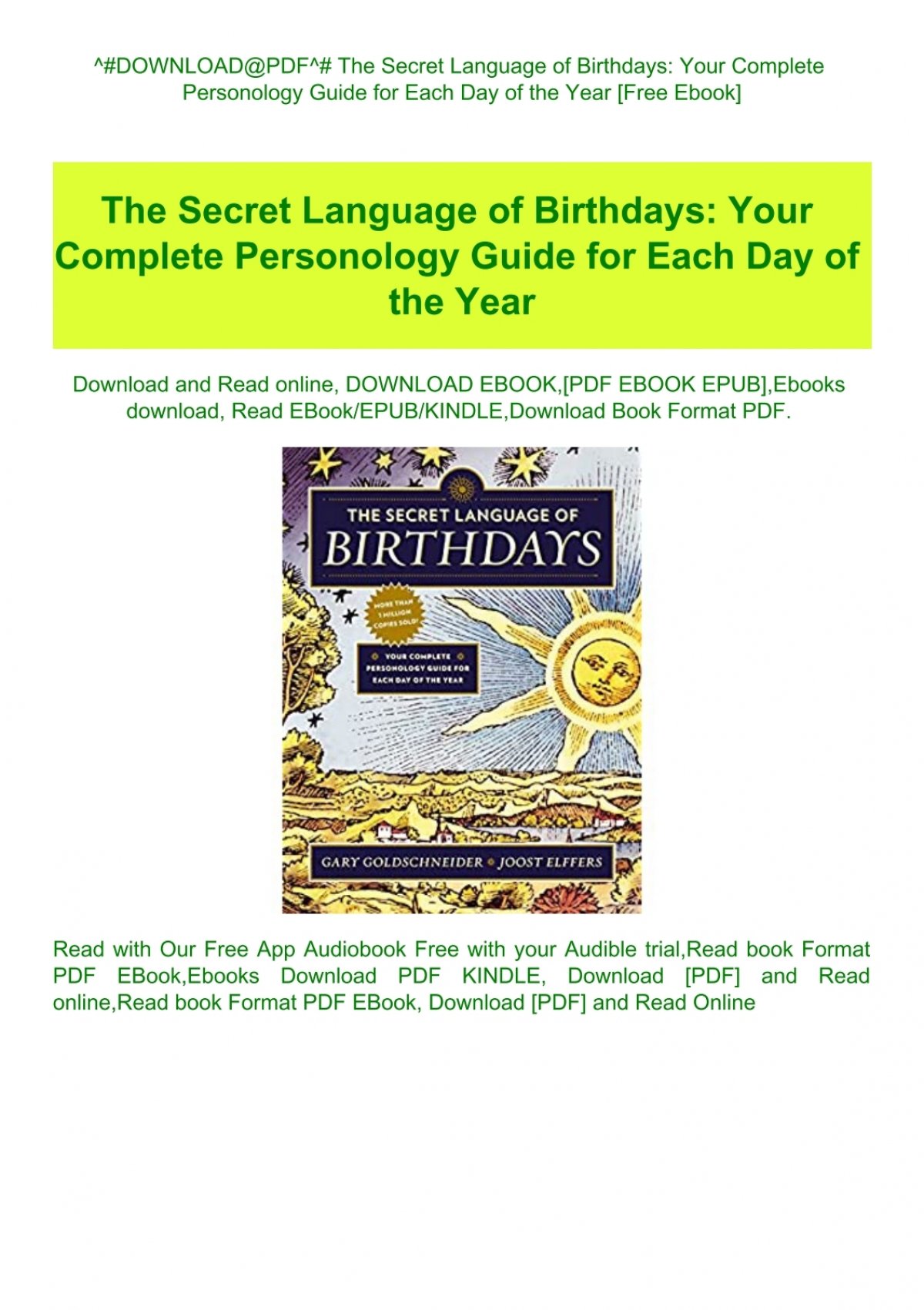 Complete Book Of Birthdays Pdf