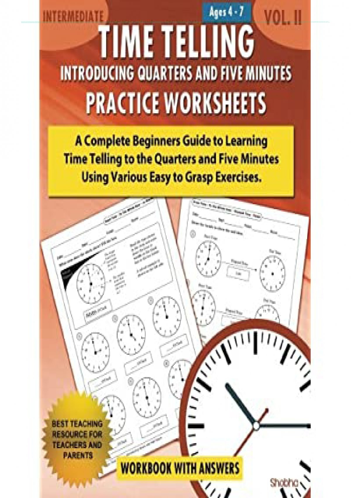 Pdf Time Telling Introducing Quarters And Five Minutes Practice Worksheets Workbook With 3775