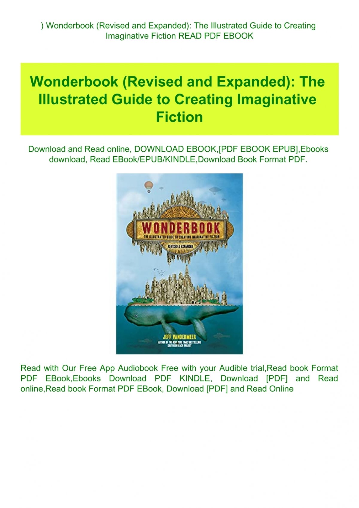 wonderbook the illustrated guide to creating imaginative fiction pdf download