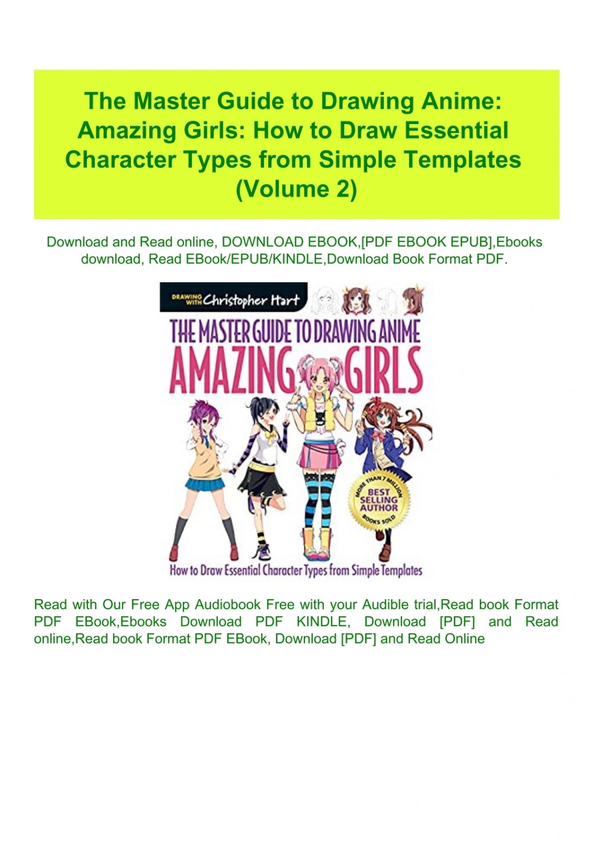 Read The Master Guide To Drawing Anime Amazing Girls How To Draw Essential Character Types 
