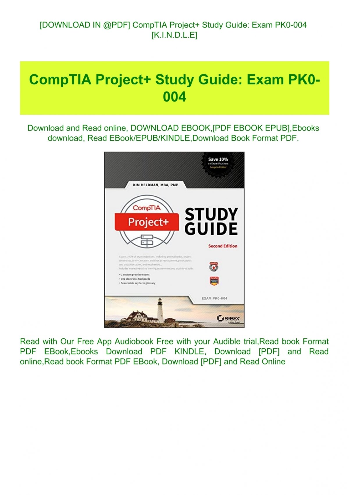 Download In Pdf Comptia Project Study Guide Exam Pk0 004 K I N D L E