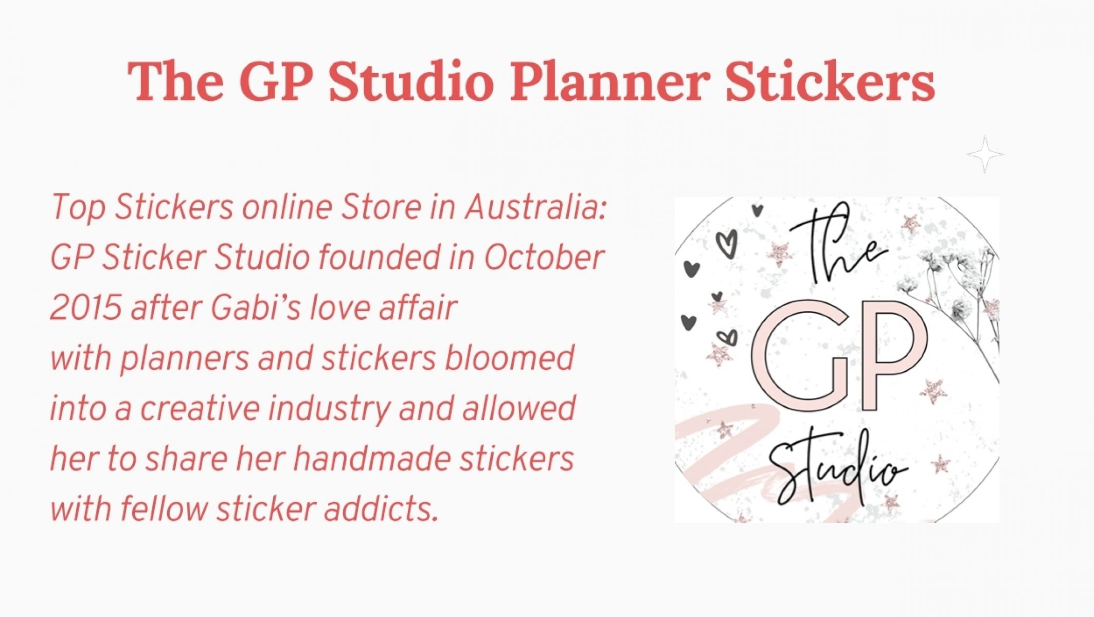 The GP Studio Stickers for Planners
