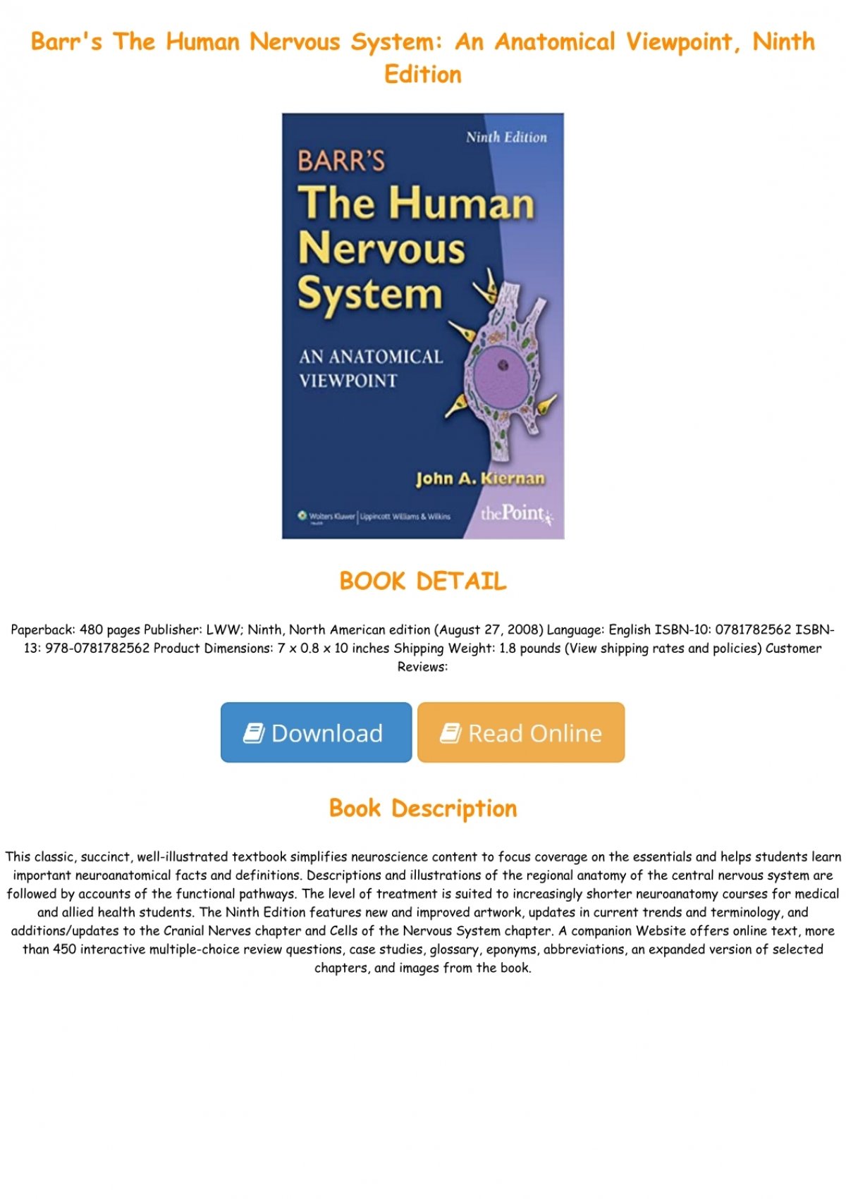 Central Nervous System (Human Body) eBook by - EPUB Book