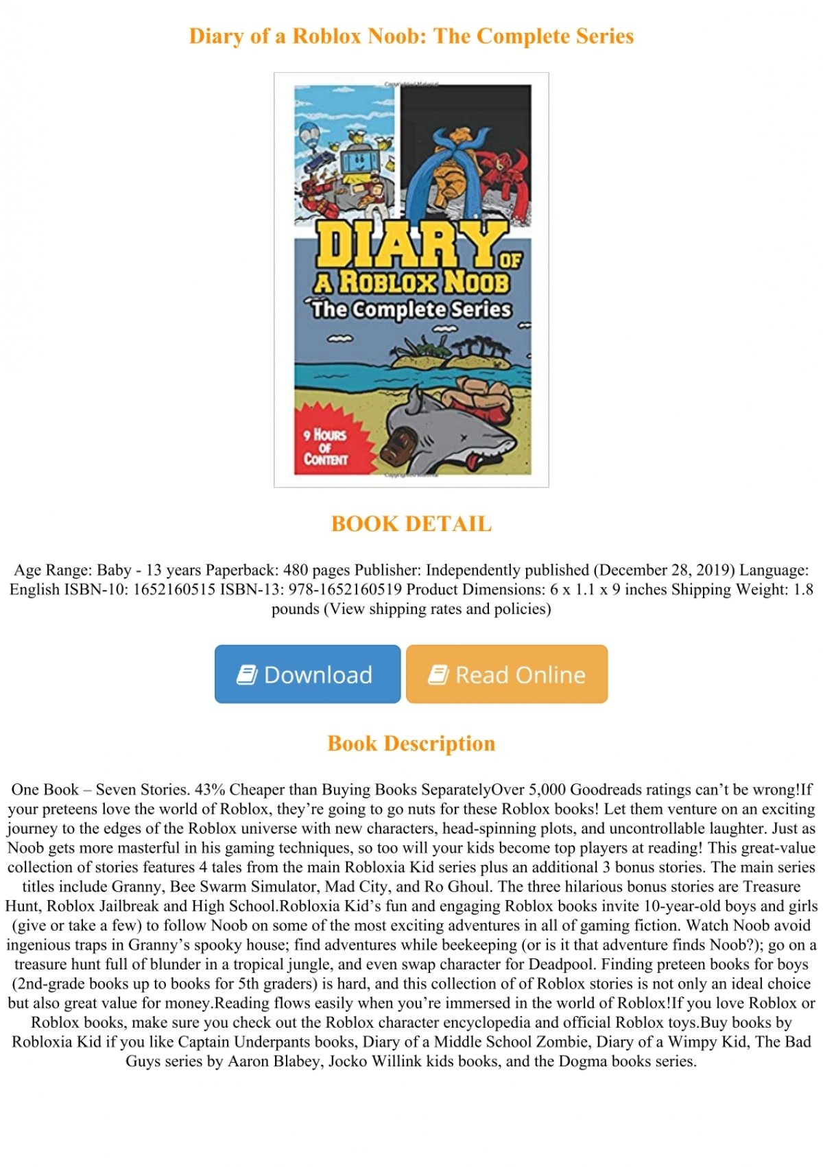 P D F Download Diary Of A Roblox Noob The Complete Series For Any Device - diary of a roblox noob treasure hunt
