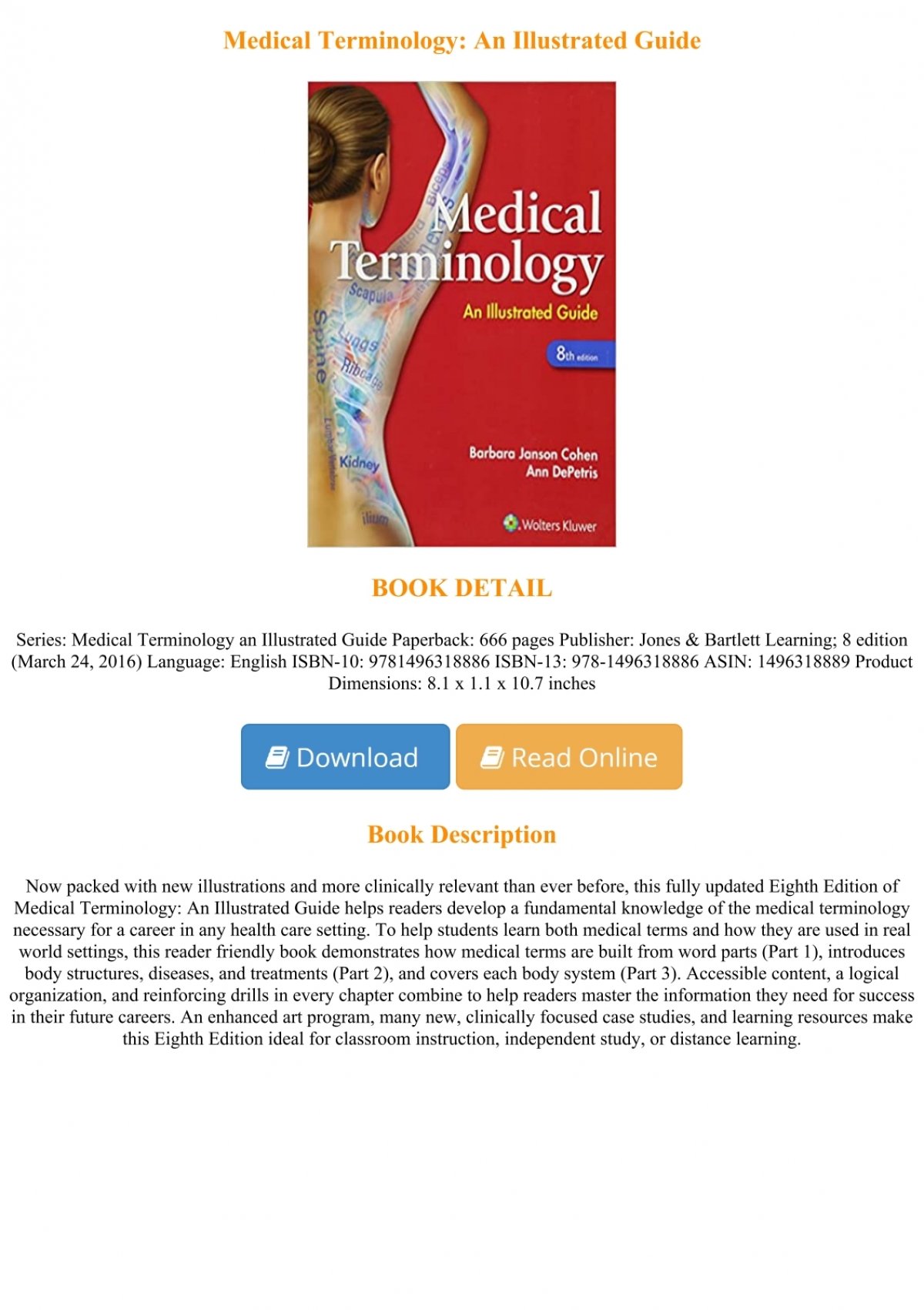 download medical terminology an illustrated guide