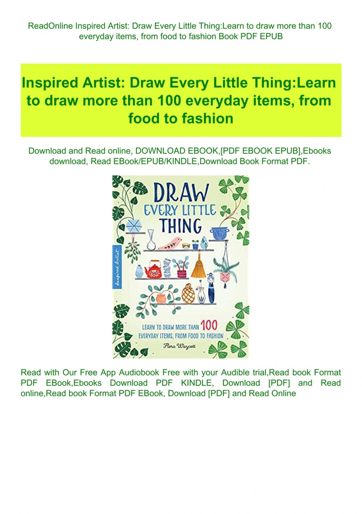 ReadOnline Inspired Artist Draw Every Little ThingLearn to draw more