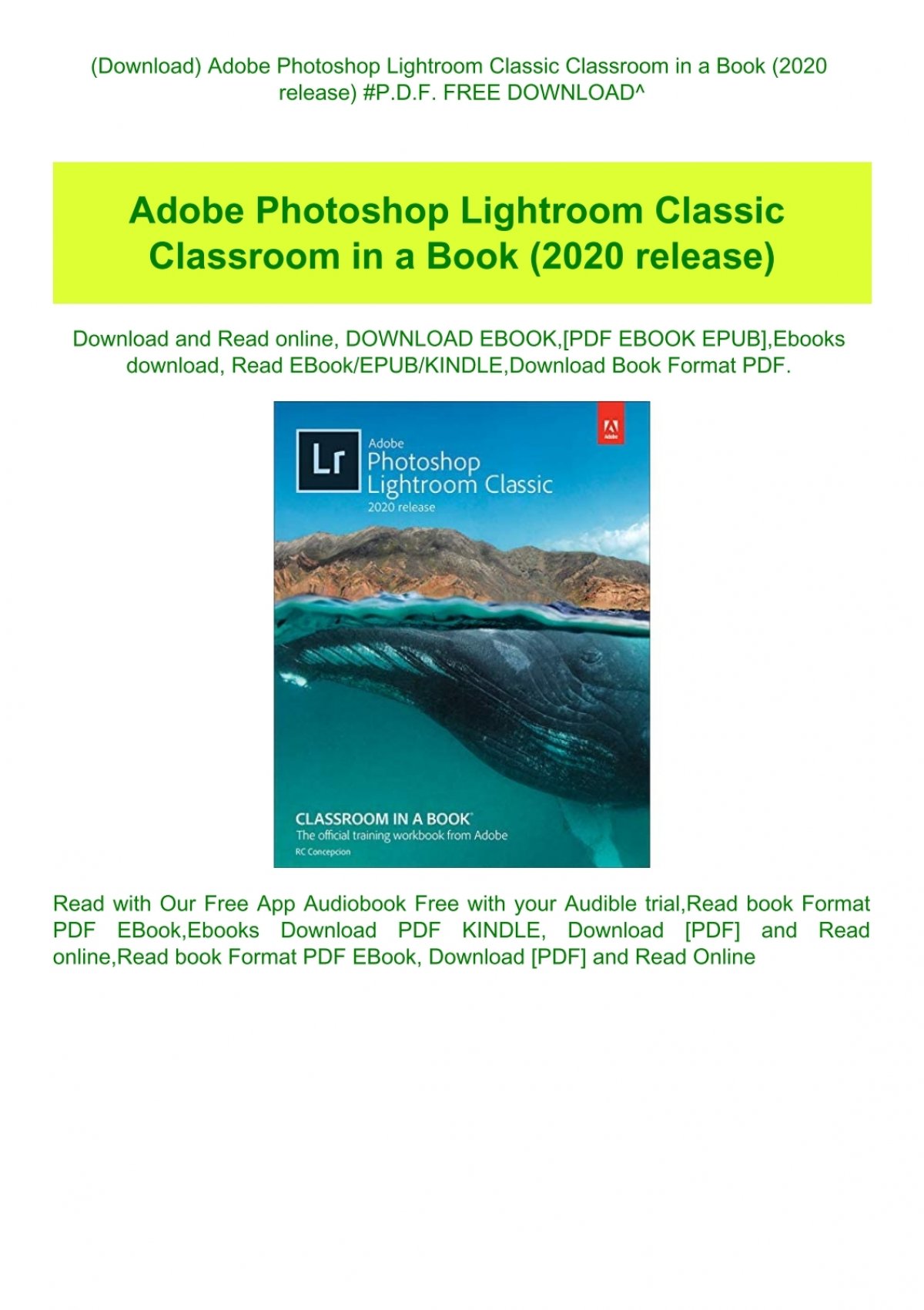 adobe photoshop lightroom classic classroom in a book pdf download