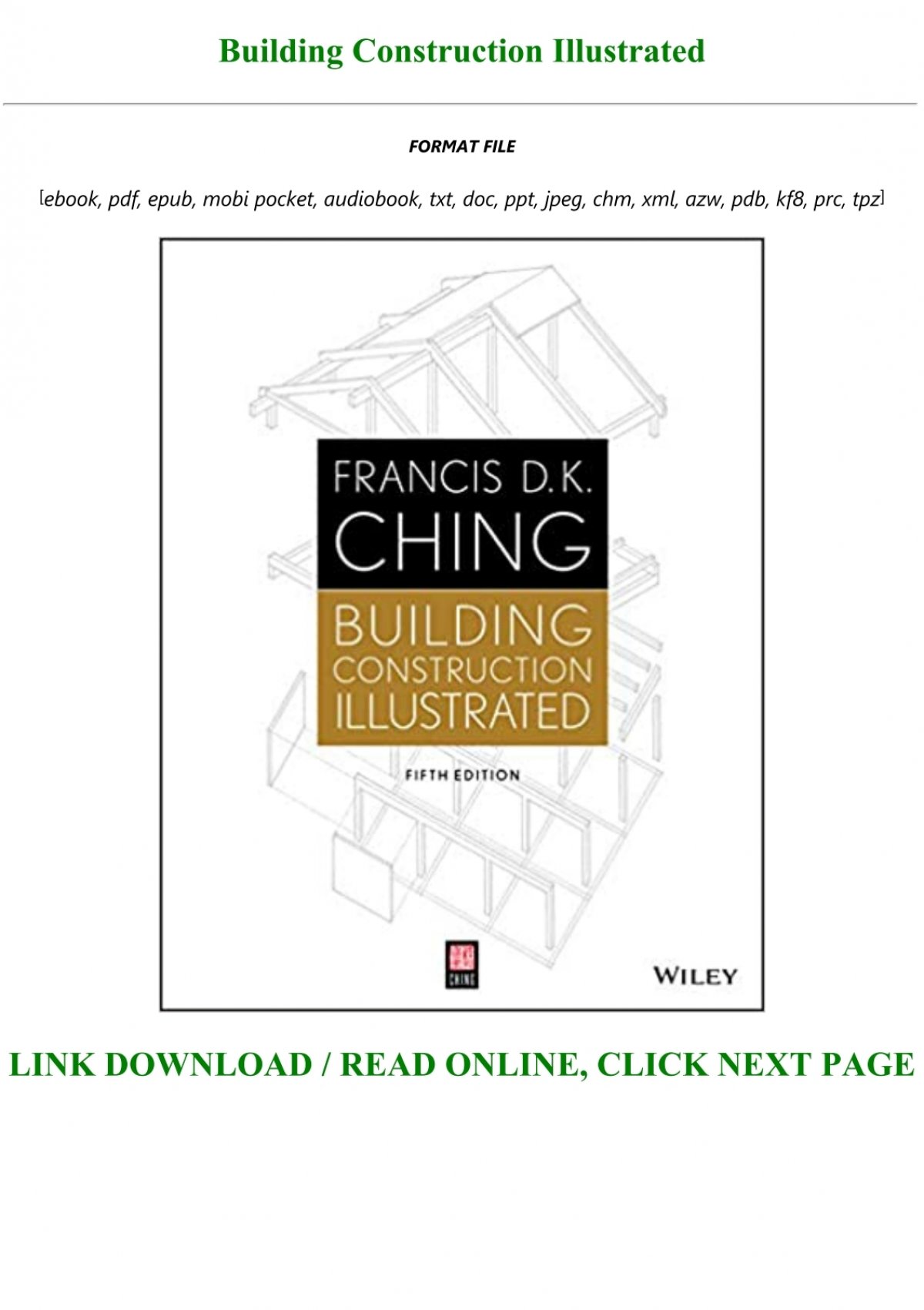 building construction illustrated free download pdf
