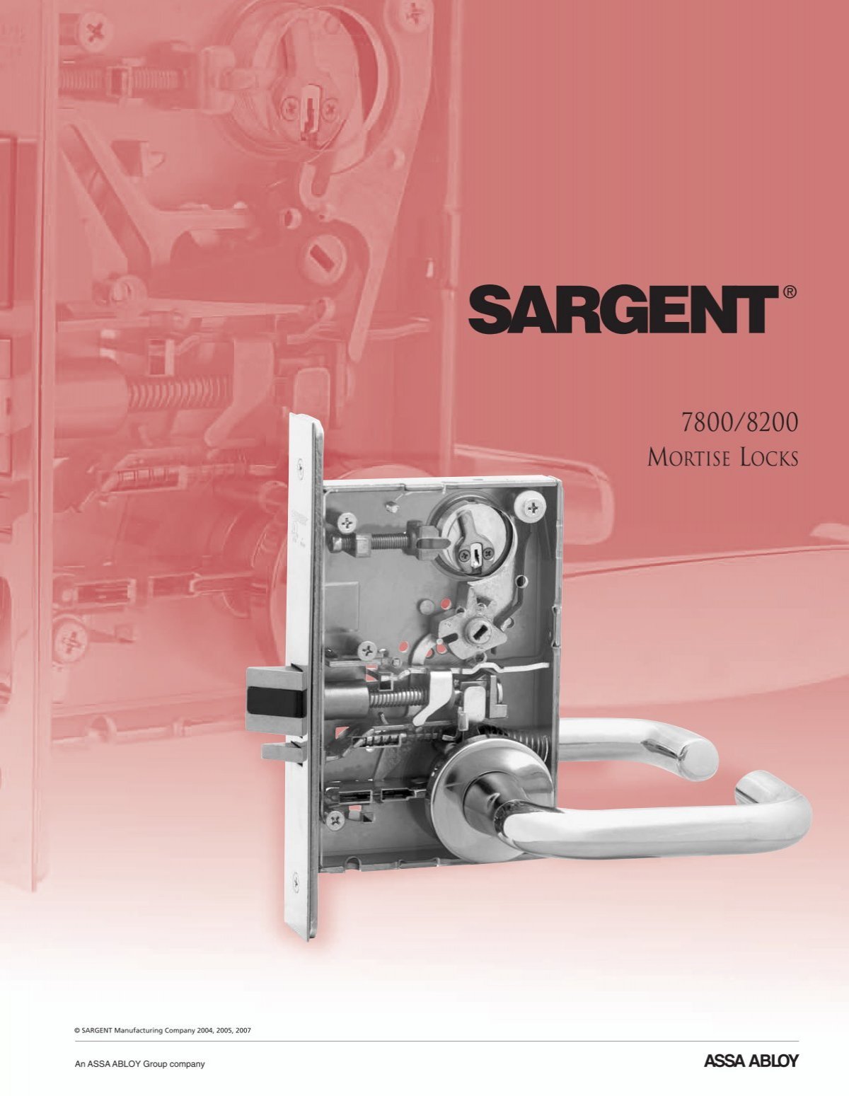 Sargent Mortise Locksets - Inside the lock body 