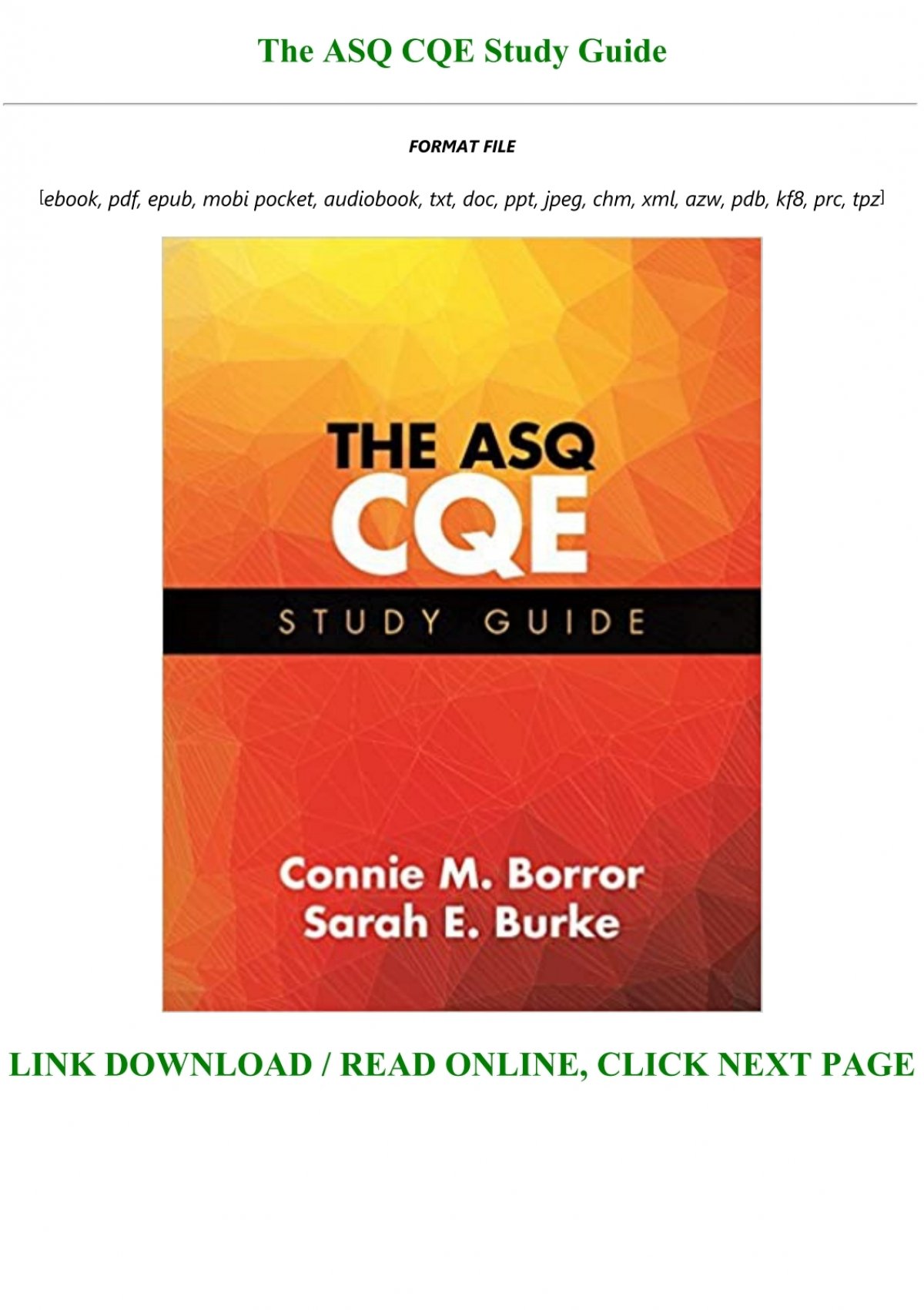 CQE PDF Demo