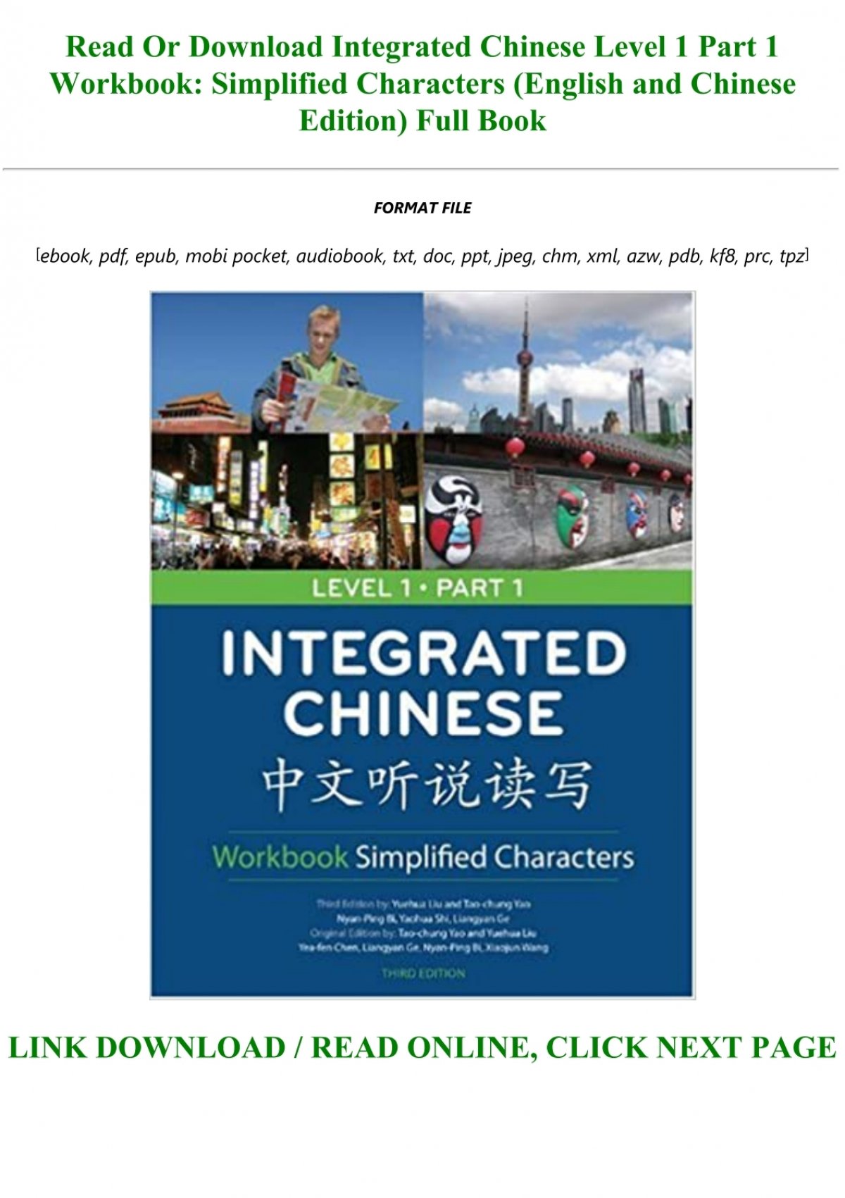 integrated chinese textbook pdf level 3