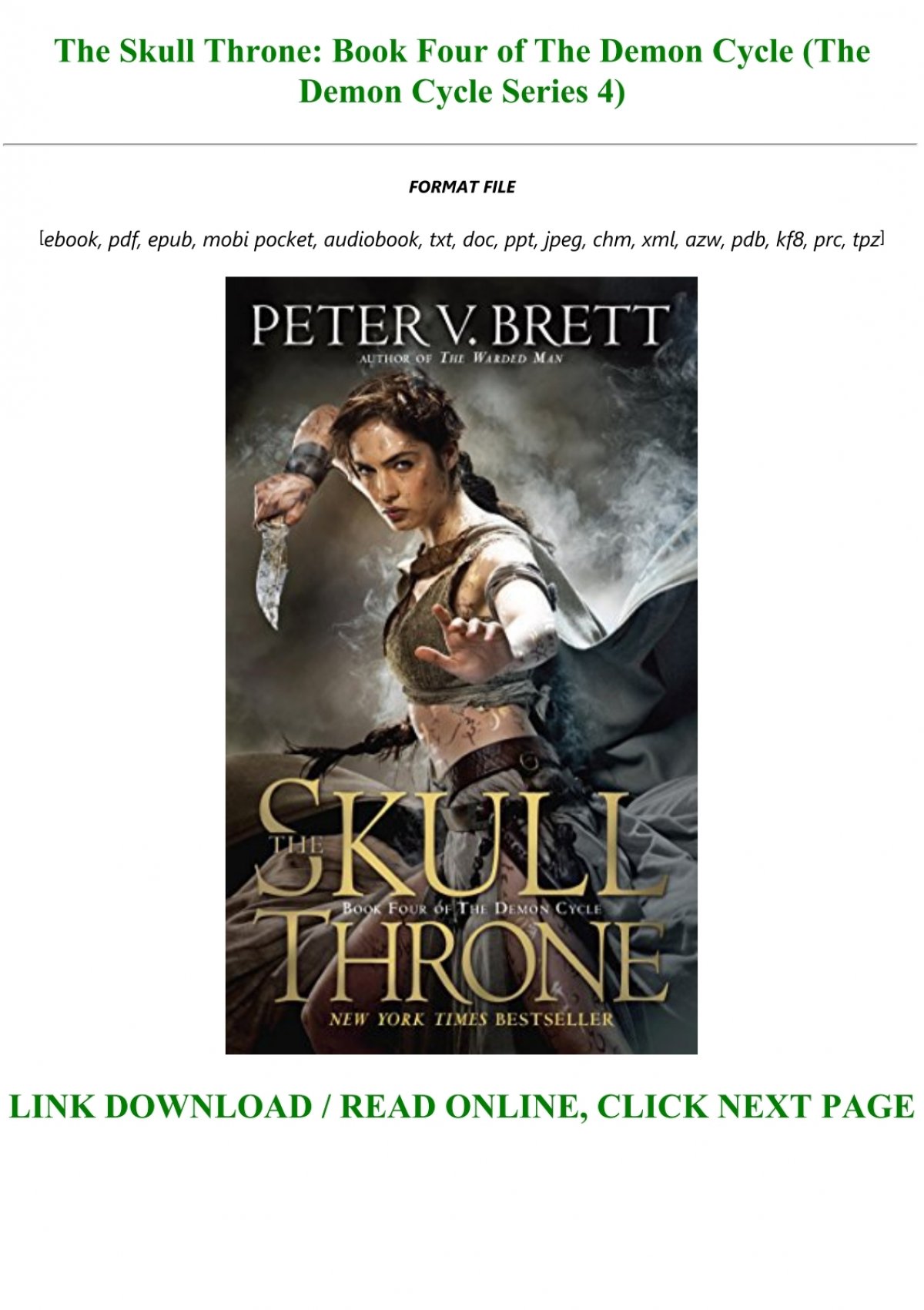 The Skull Throne Pdf Download