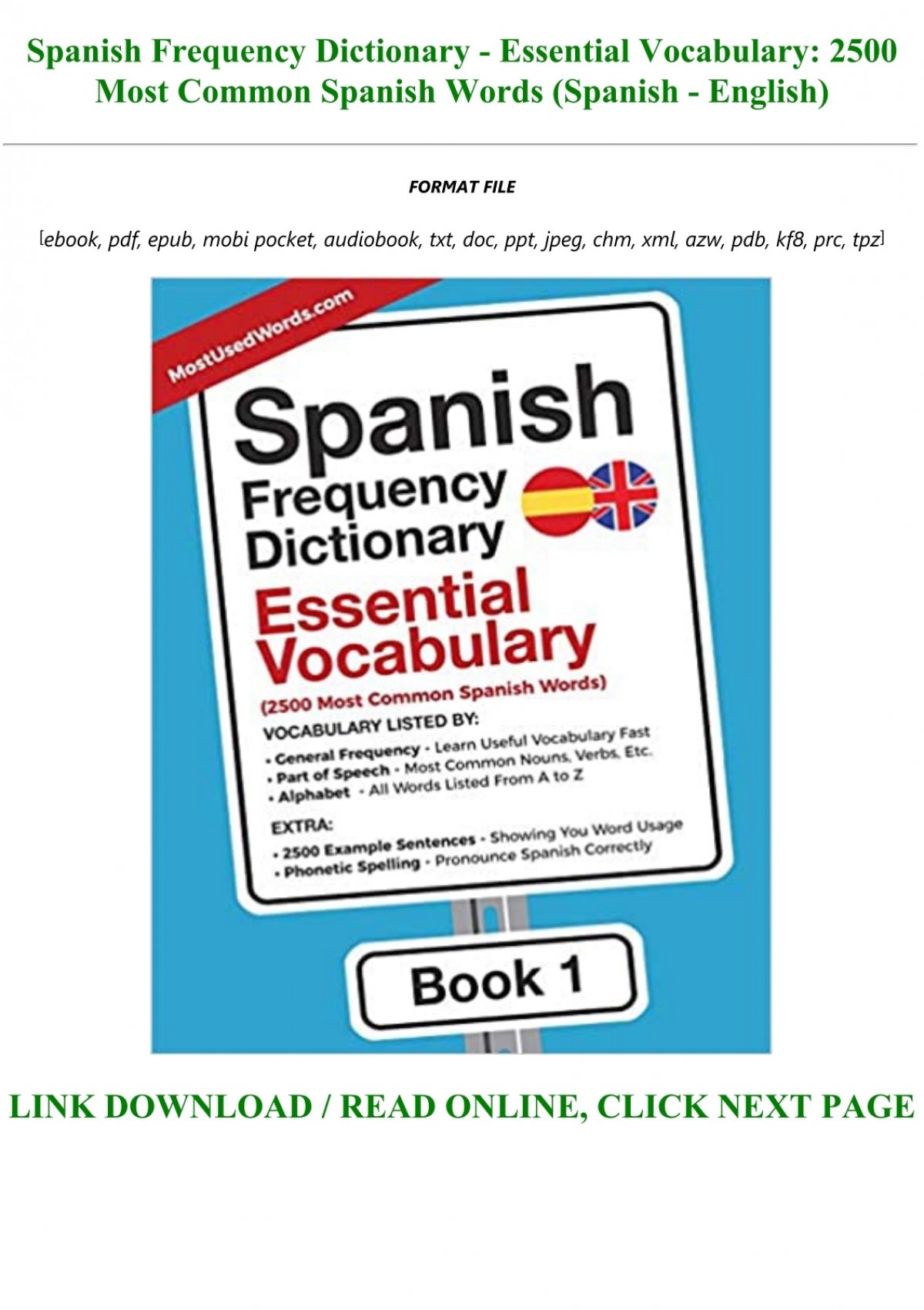 pdf-download-spanish-frequency-dictionary-essential-vocabulary-2500-most-common-spanish
