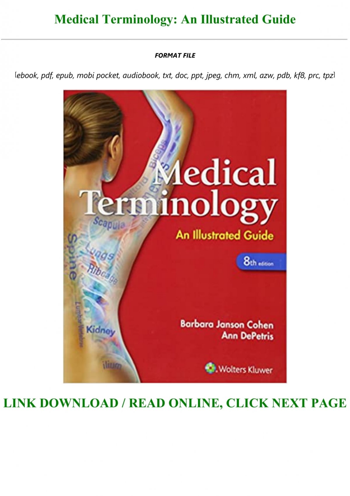 medical terminology an illustrated guide pdf free download