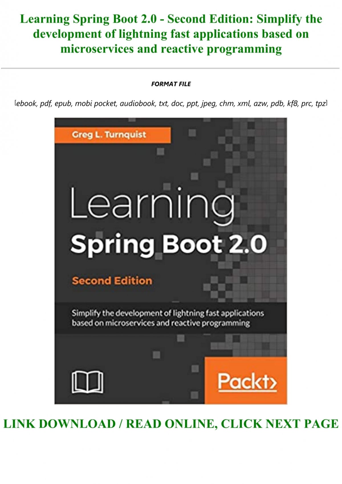 spring boot for dummies pdf