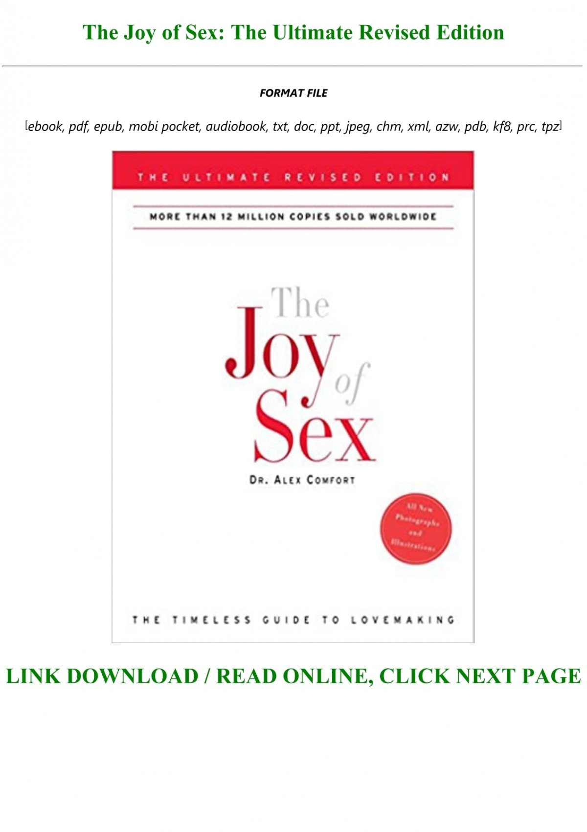 The Joy of Sex Ed читать онлайн