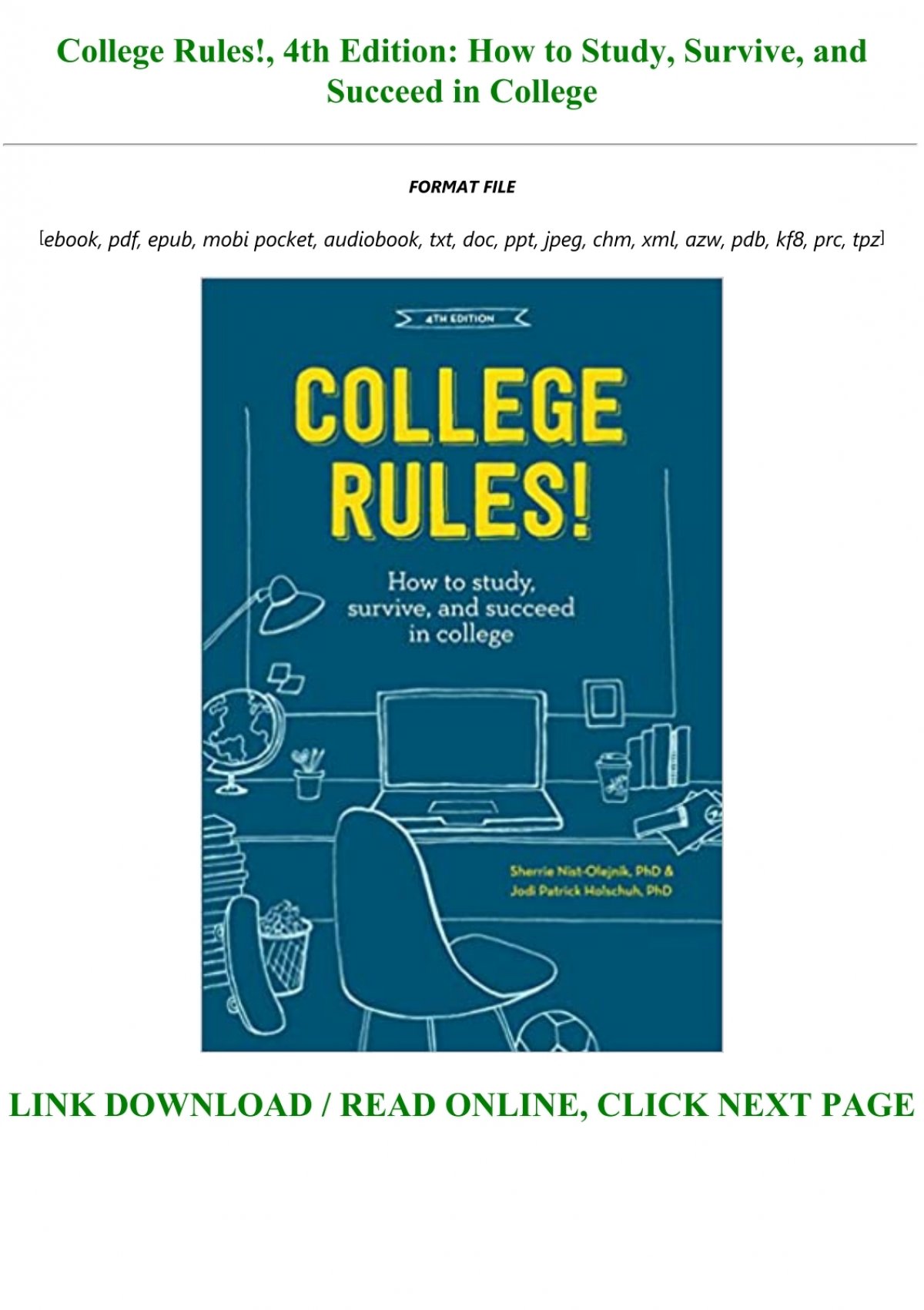 Read Pdf College Rules 4th Edition How To