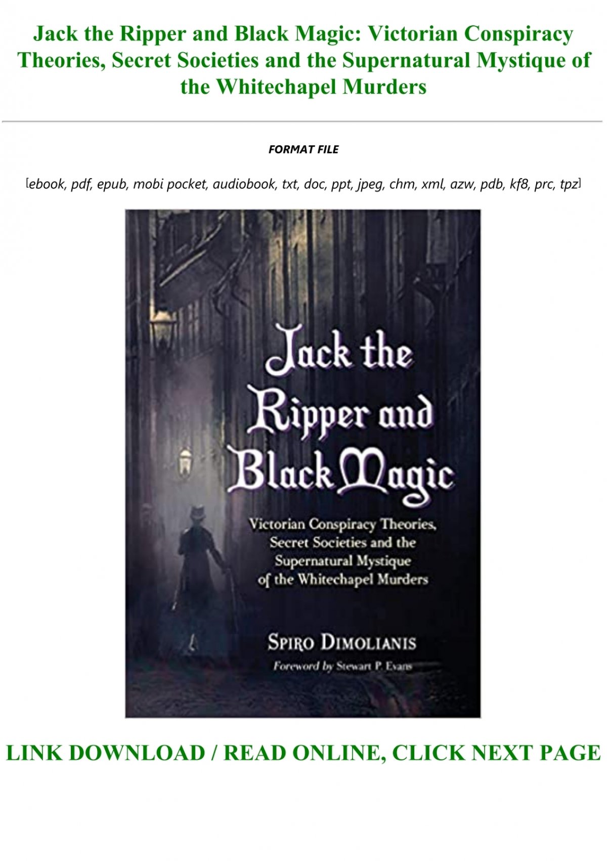 Book Jack The Ripper And Black Magic Victorian Conspiracy Theories Secret Societies And