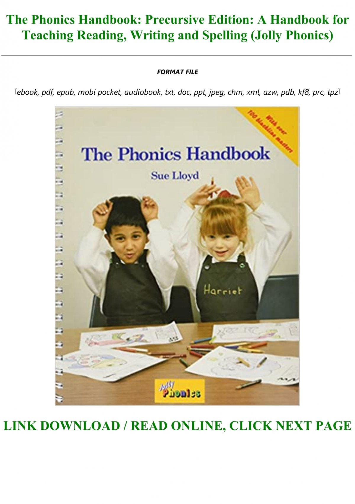 The Phonics Handbook: Pre