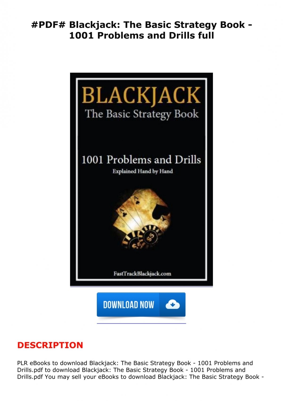 Blackjack basic strategy book free