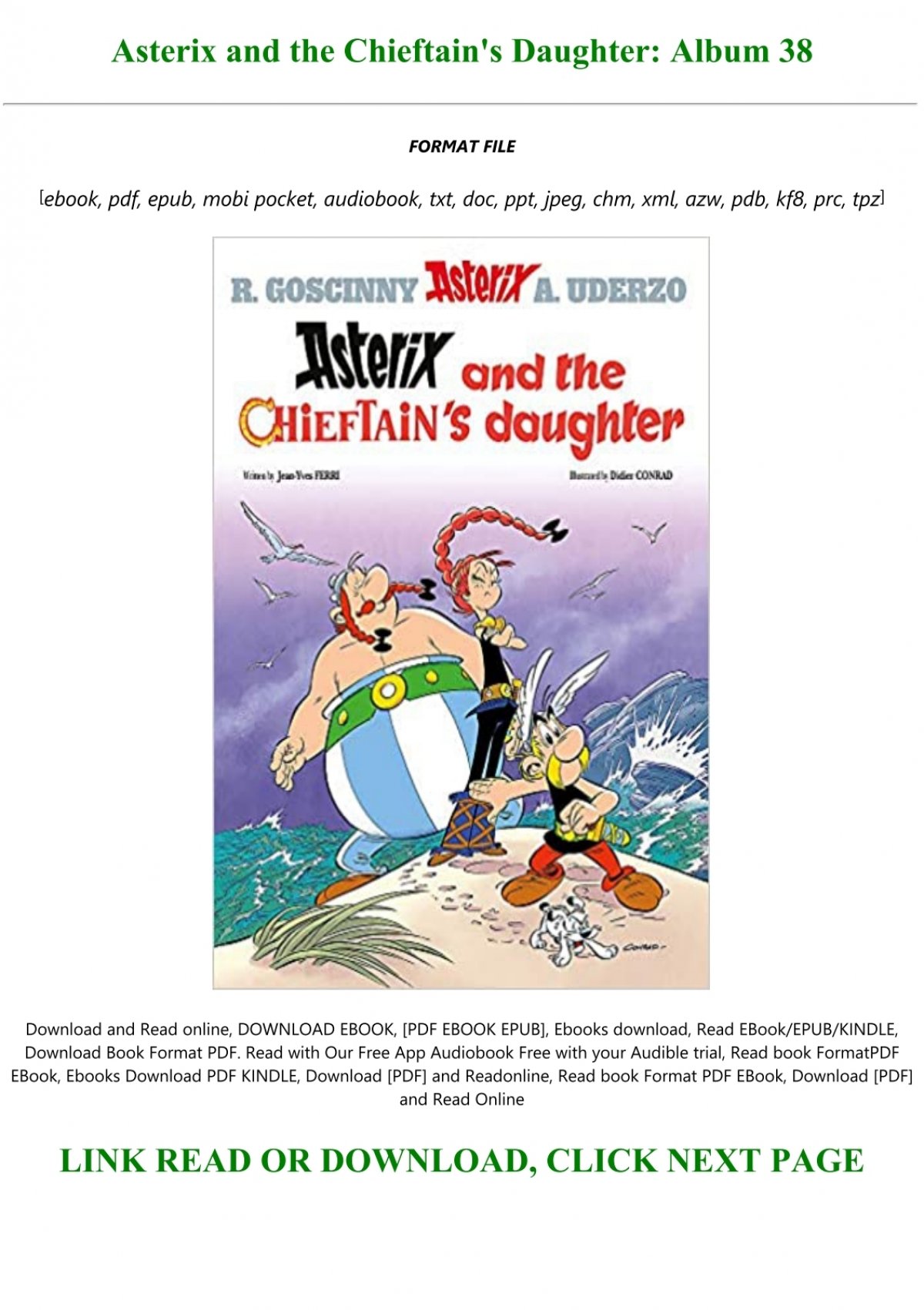 ~free Download Asterix And The Chieftains Daughter Album 38 Full Audiobook