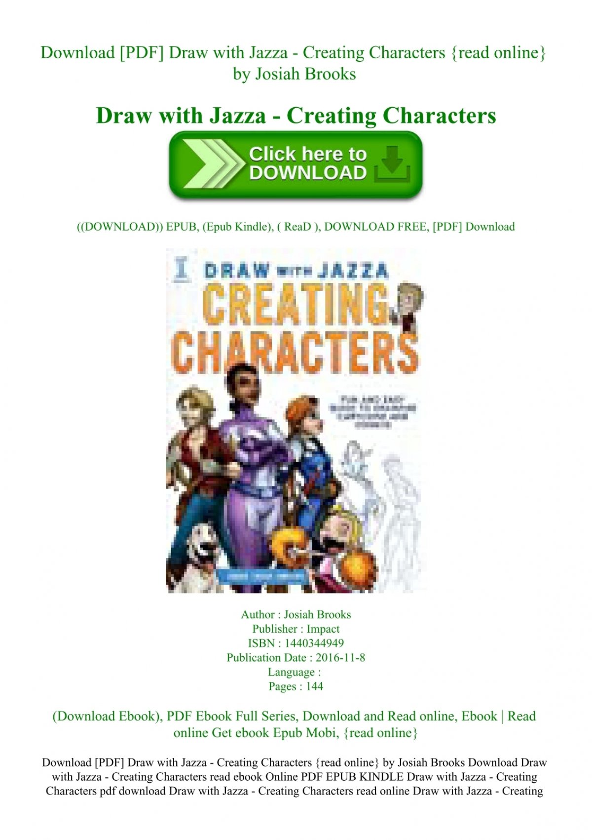 Download Pdf Draw With Jazza Creating Characters Read Online By Josiah Brooks