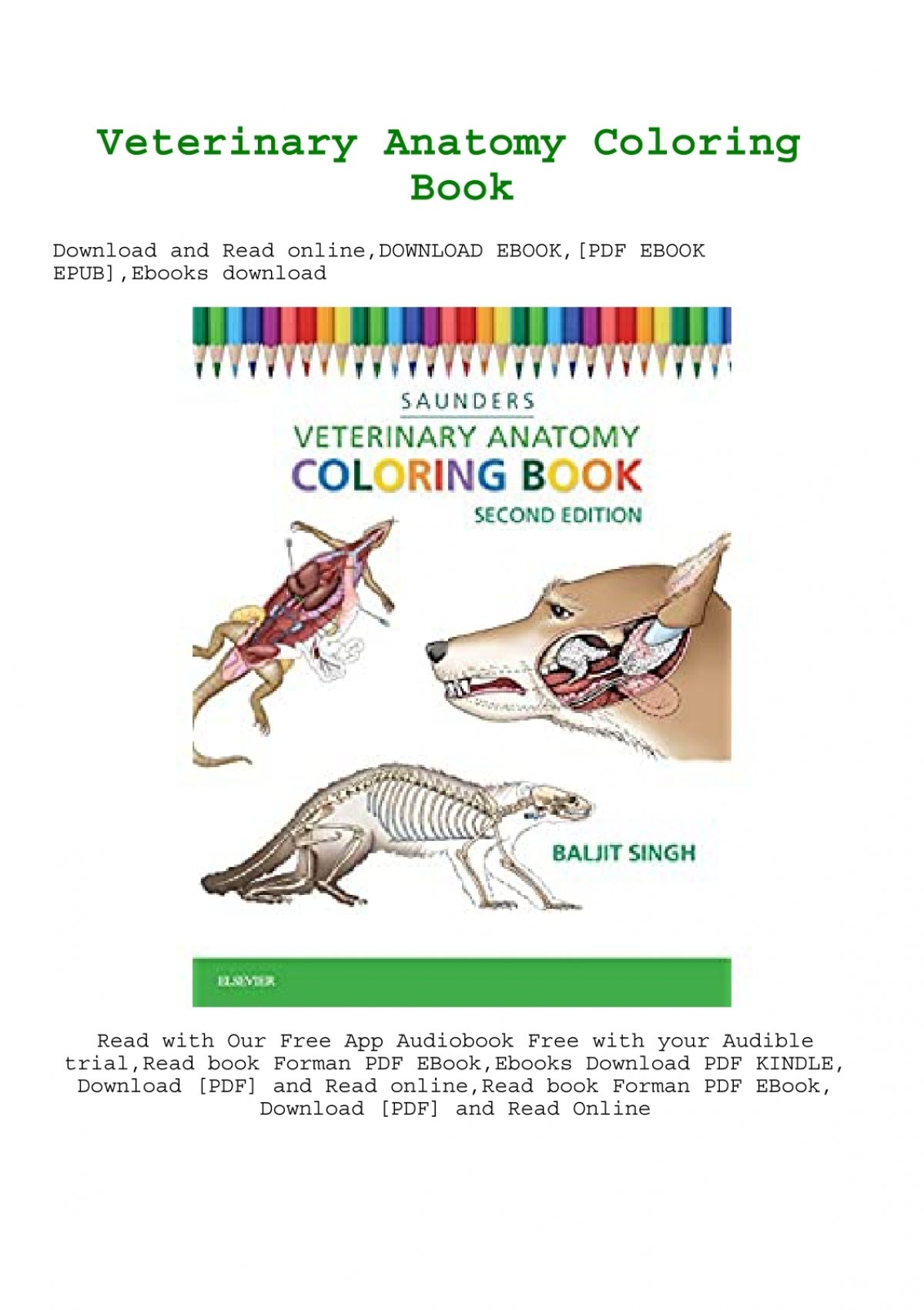 !^READ N0W# Veterinary Anatomy Coloring Book Unlimited