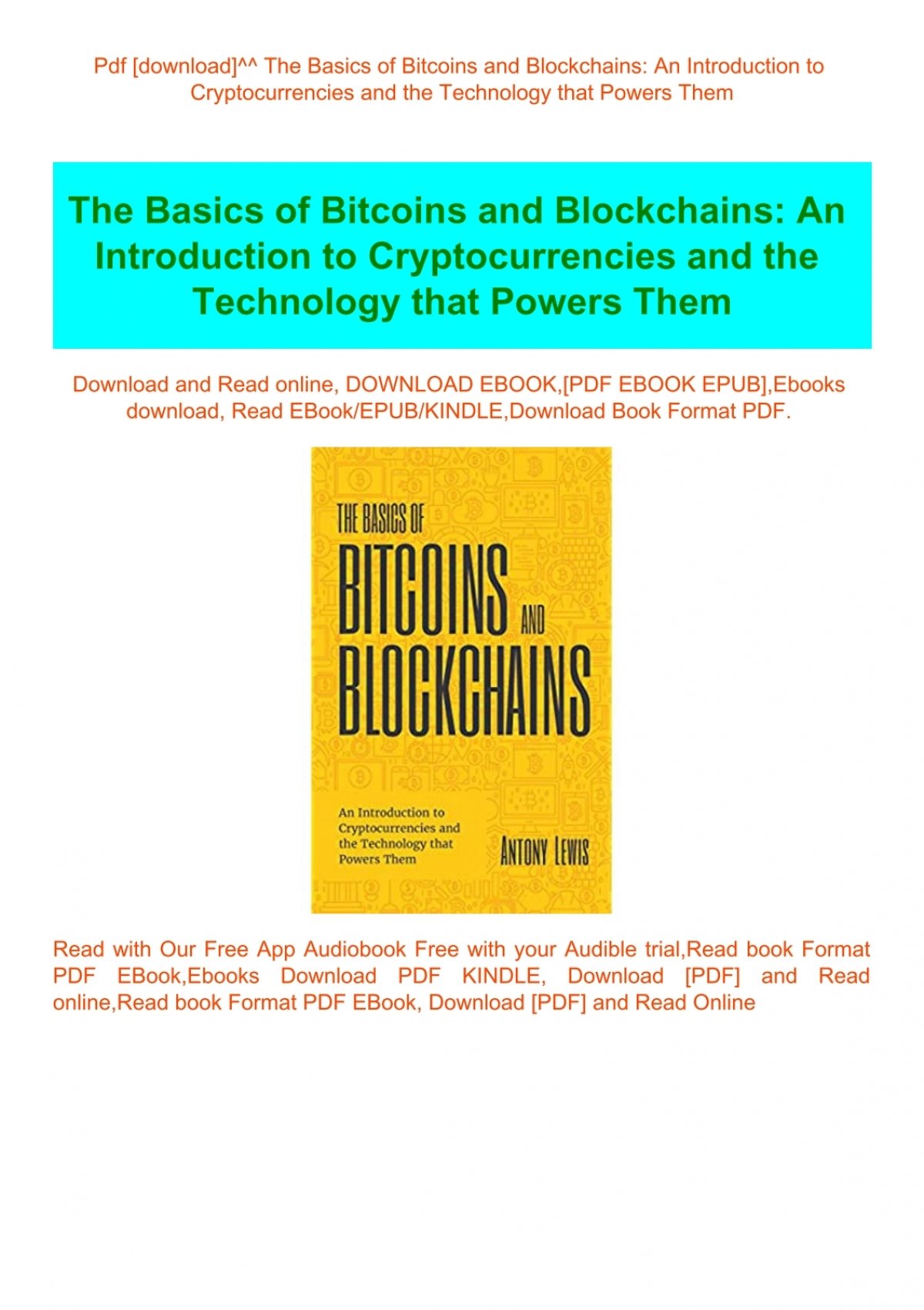 the basics of bitcoins and blockchains pdf