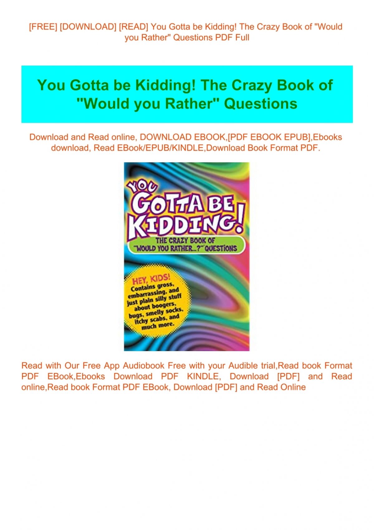free-download-read-you-gotta-be-kidding-the-crazy-book-of-would