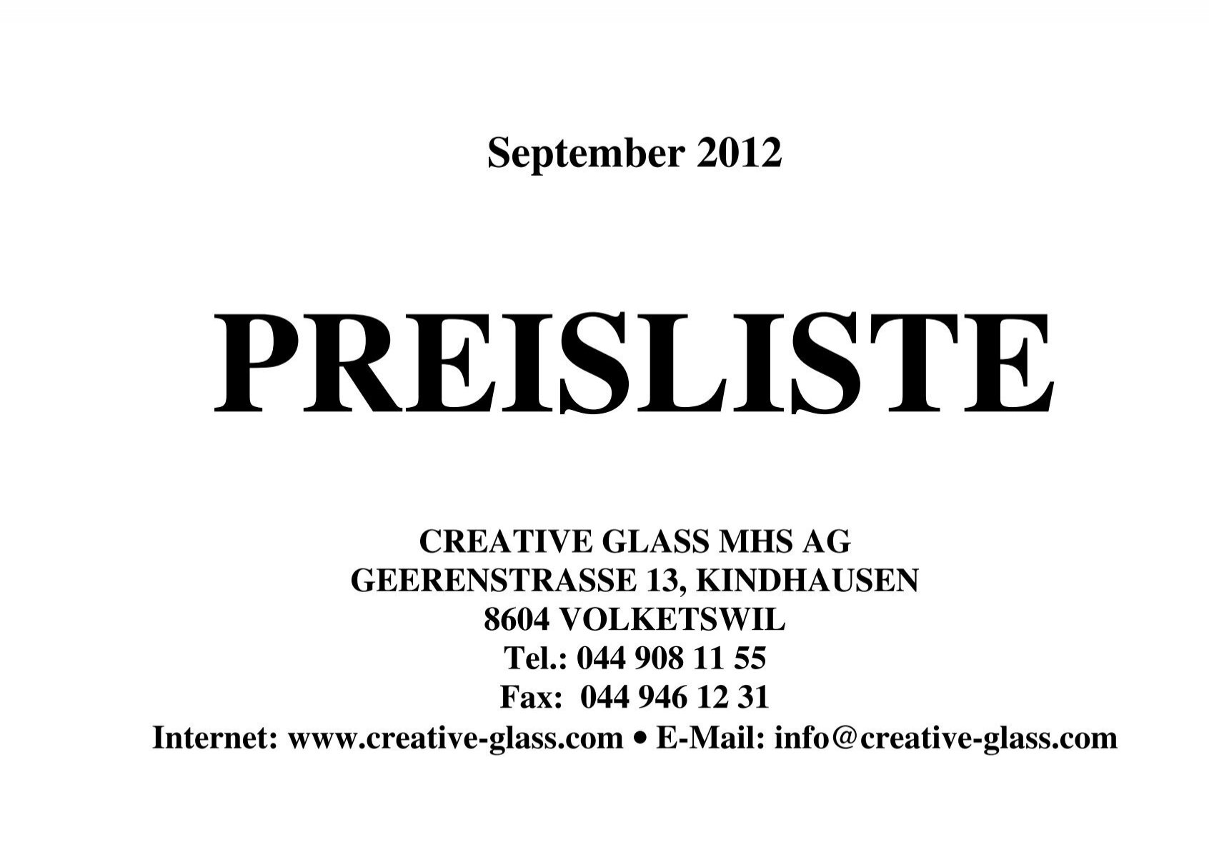 September 2012 - Creative Glass