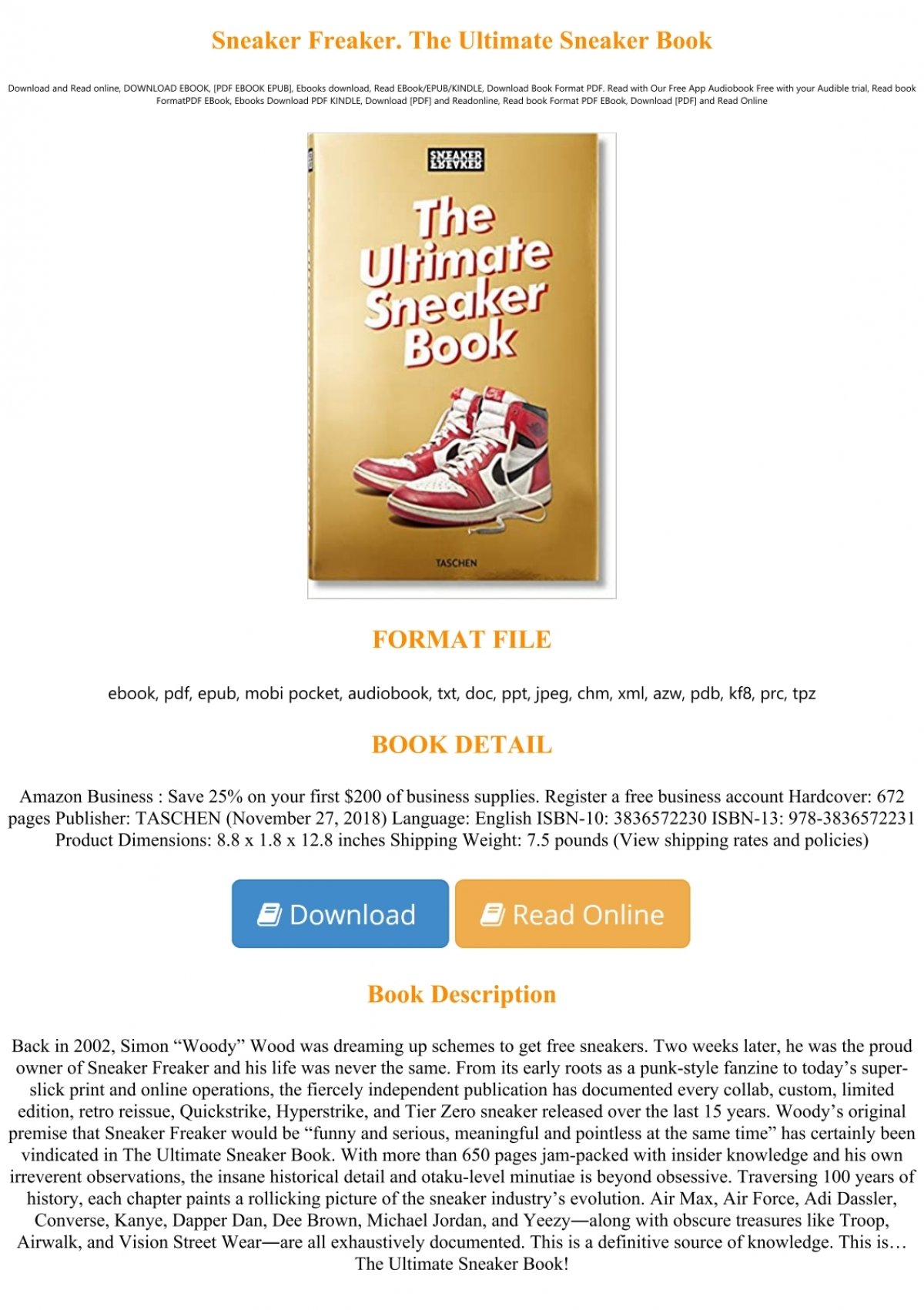 Pdf Download Sneaker Freaker The Ultimate Sneaker Book For Any Device