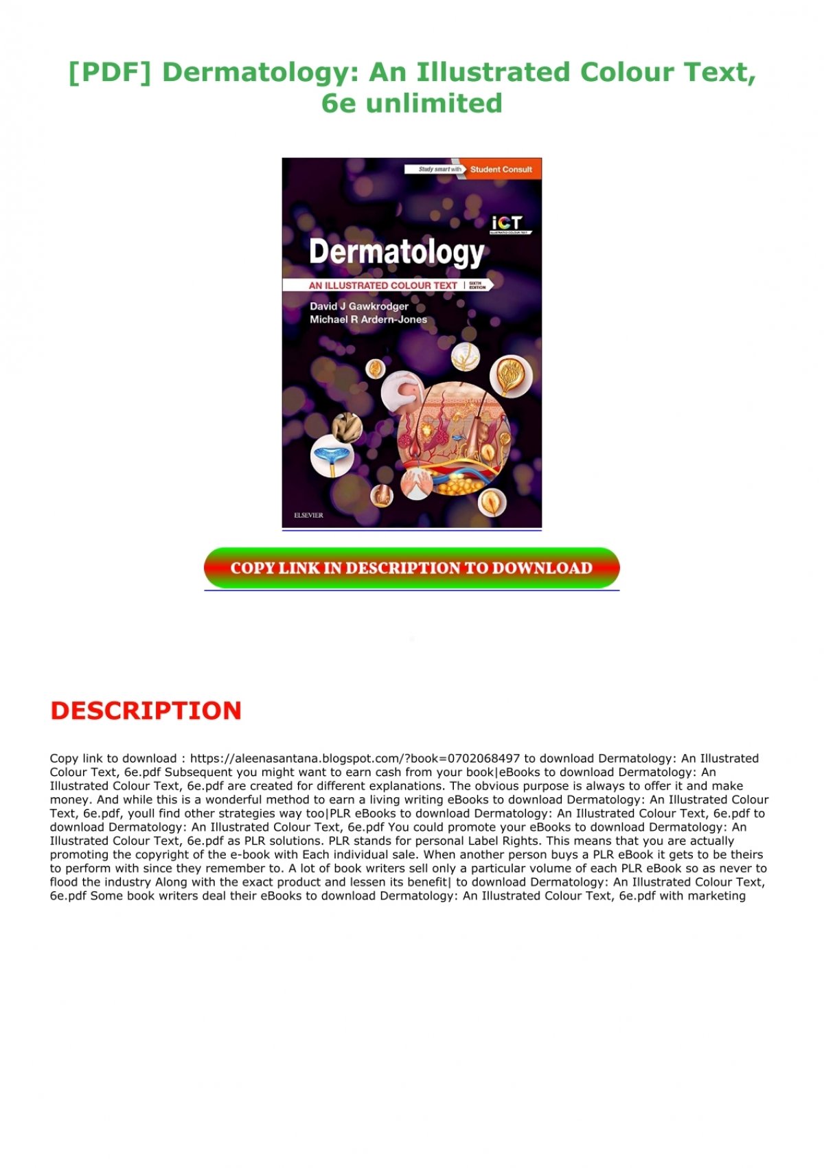 dermatology an illustrated colour text 6th edition pdf free download