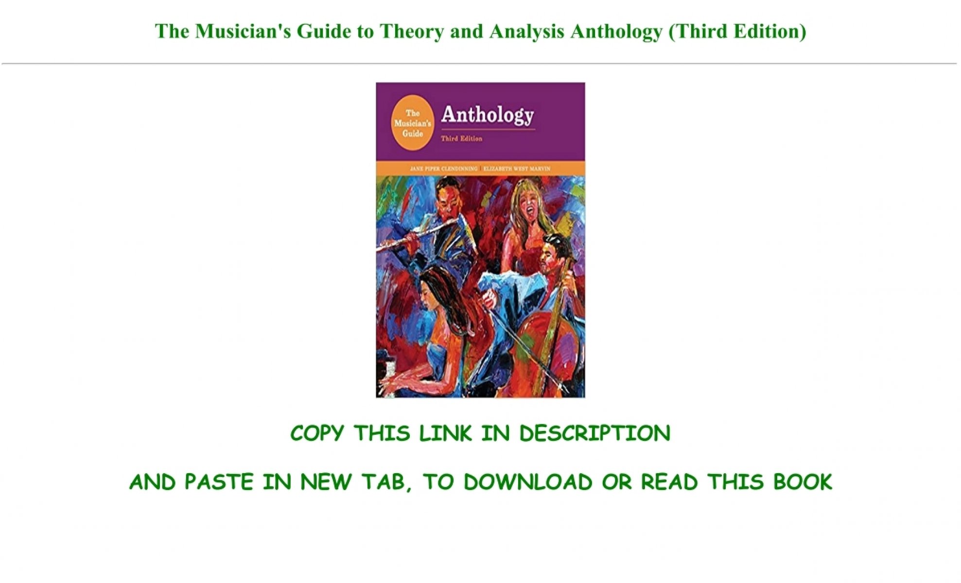 Read Book [PDF] The Musician's Guide to Theory and Analysis