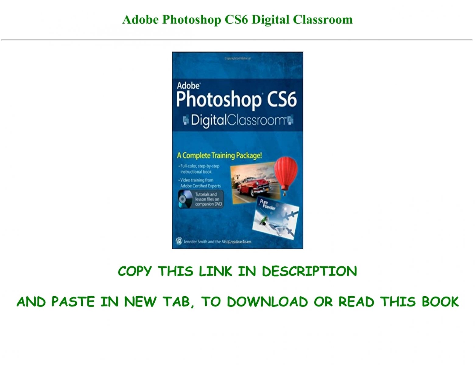 adobe photoshop cs6 digital classroom free download