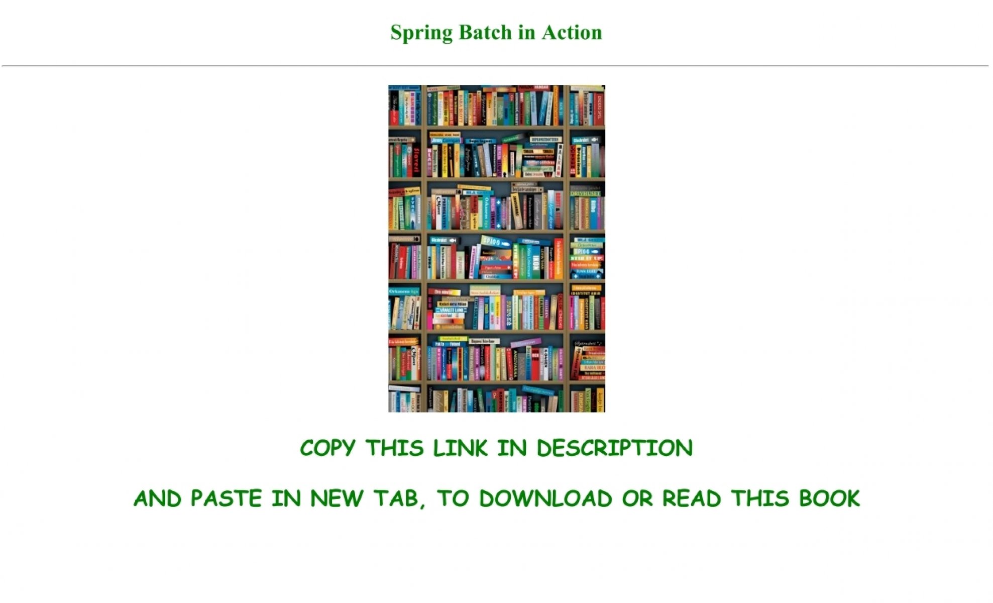 PDF$] Spring Batch in Action Full Books
